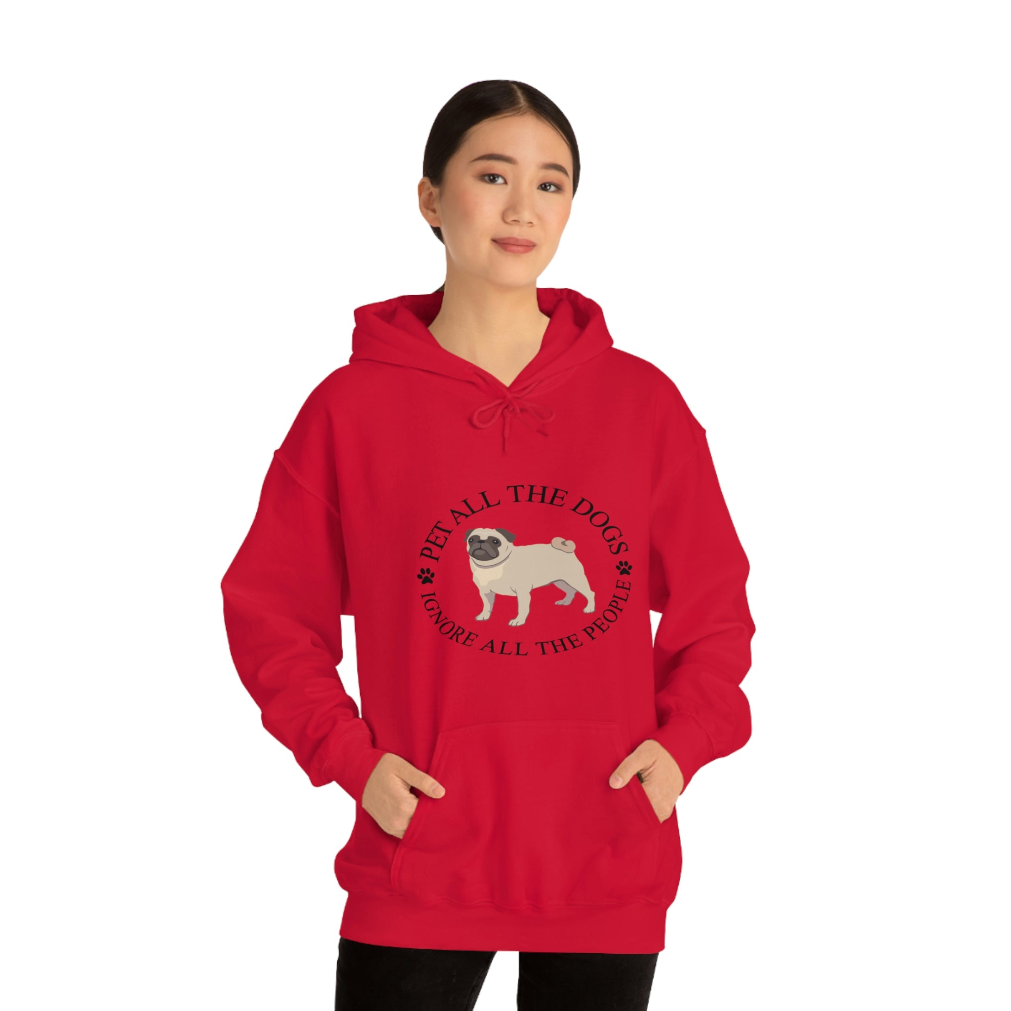 Pet All The Dogs Ignore All The People - Unisex Heavy Blend™ Hooded Sweatshirt