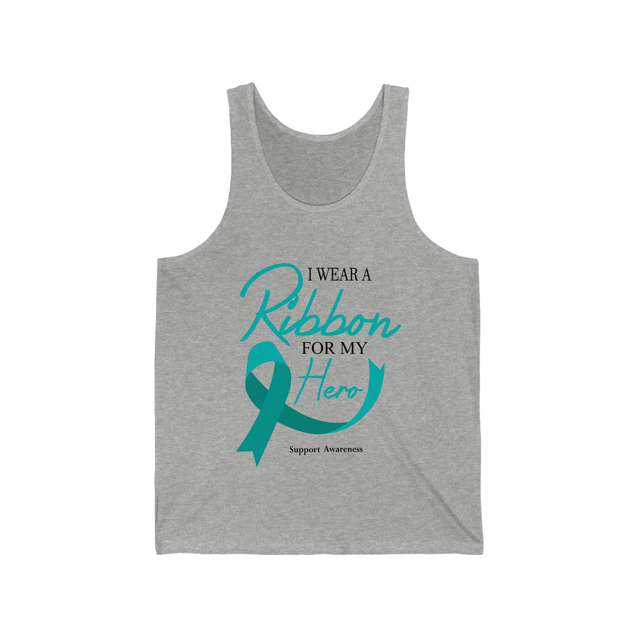 I Wear A Ribbon For My Hero - Unisex Jersey Tank Top