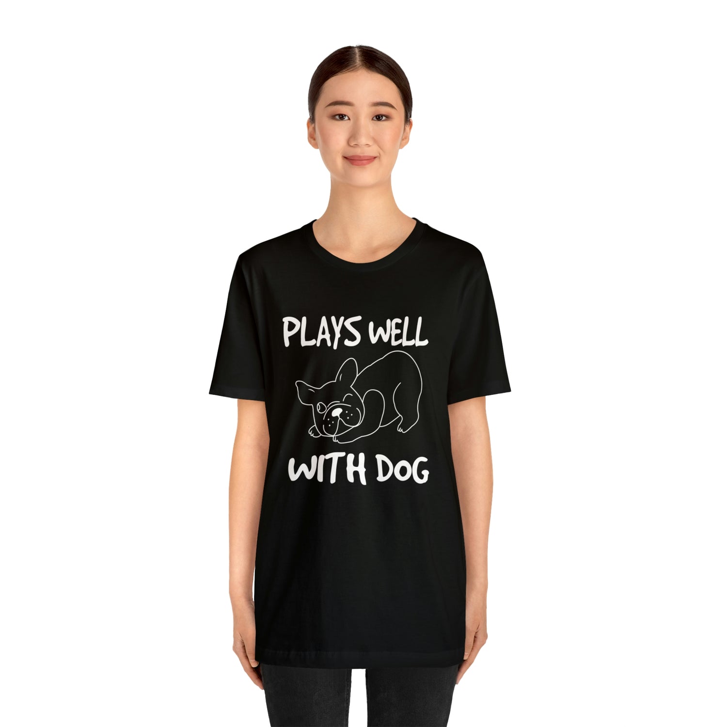Plays Well With Dog - Unisex Jersey Short Sleeve Tee