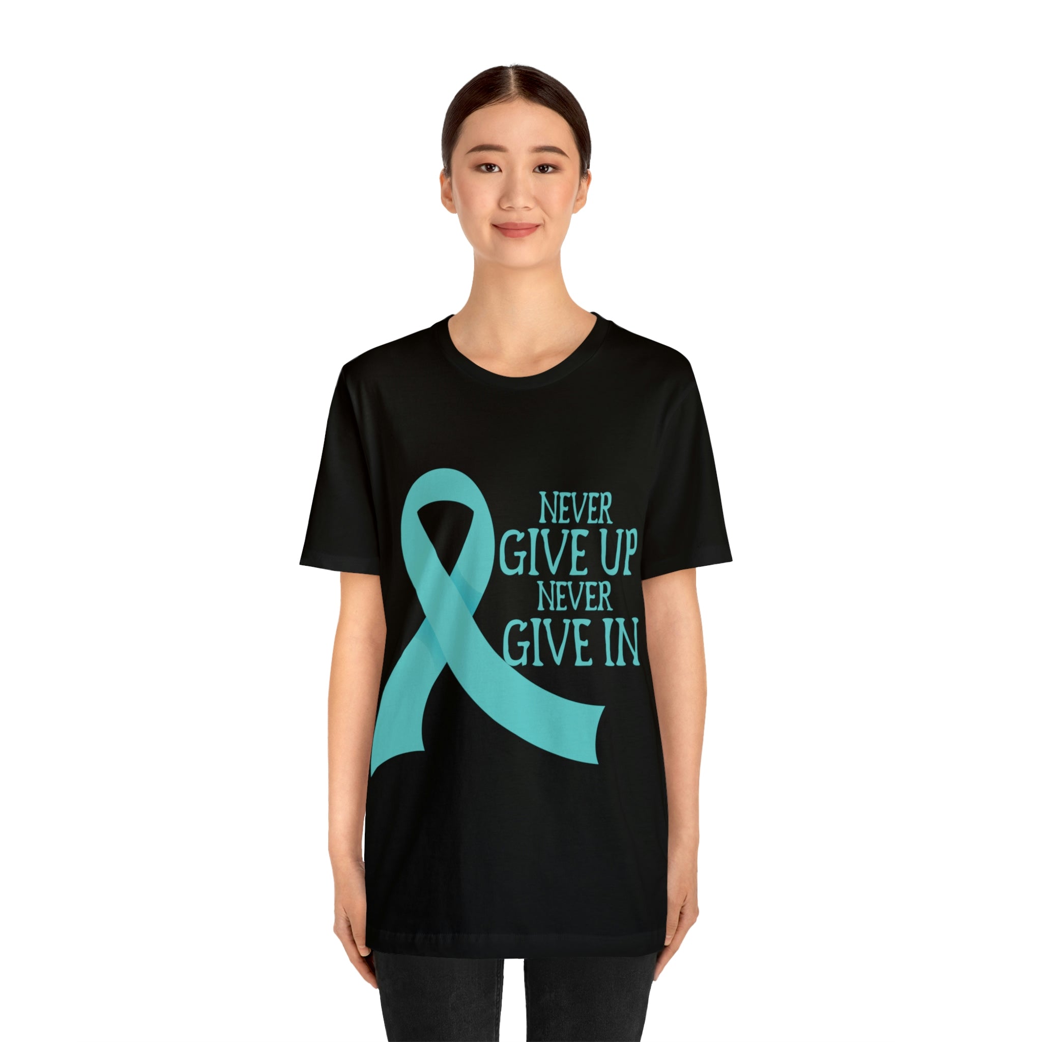 Never Give Up Never Give In - Unisex Jersey Short Sleeve Tee