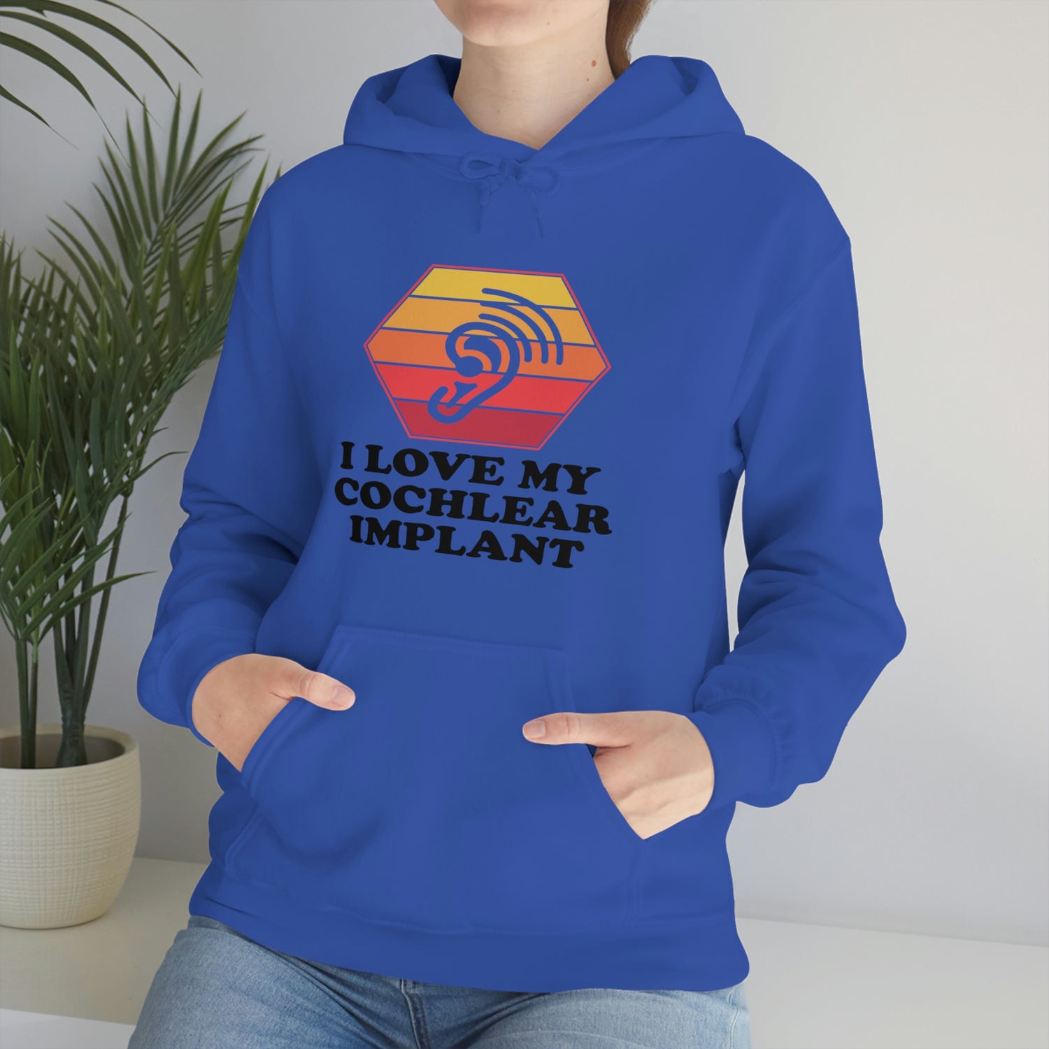 I Love My Cochlear Implant  - Unisex Heavy Blend™ Hooded Sweatshirt