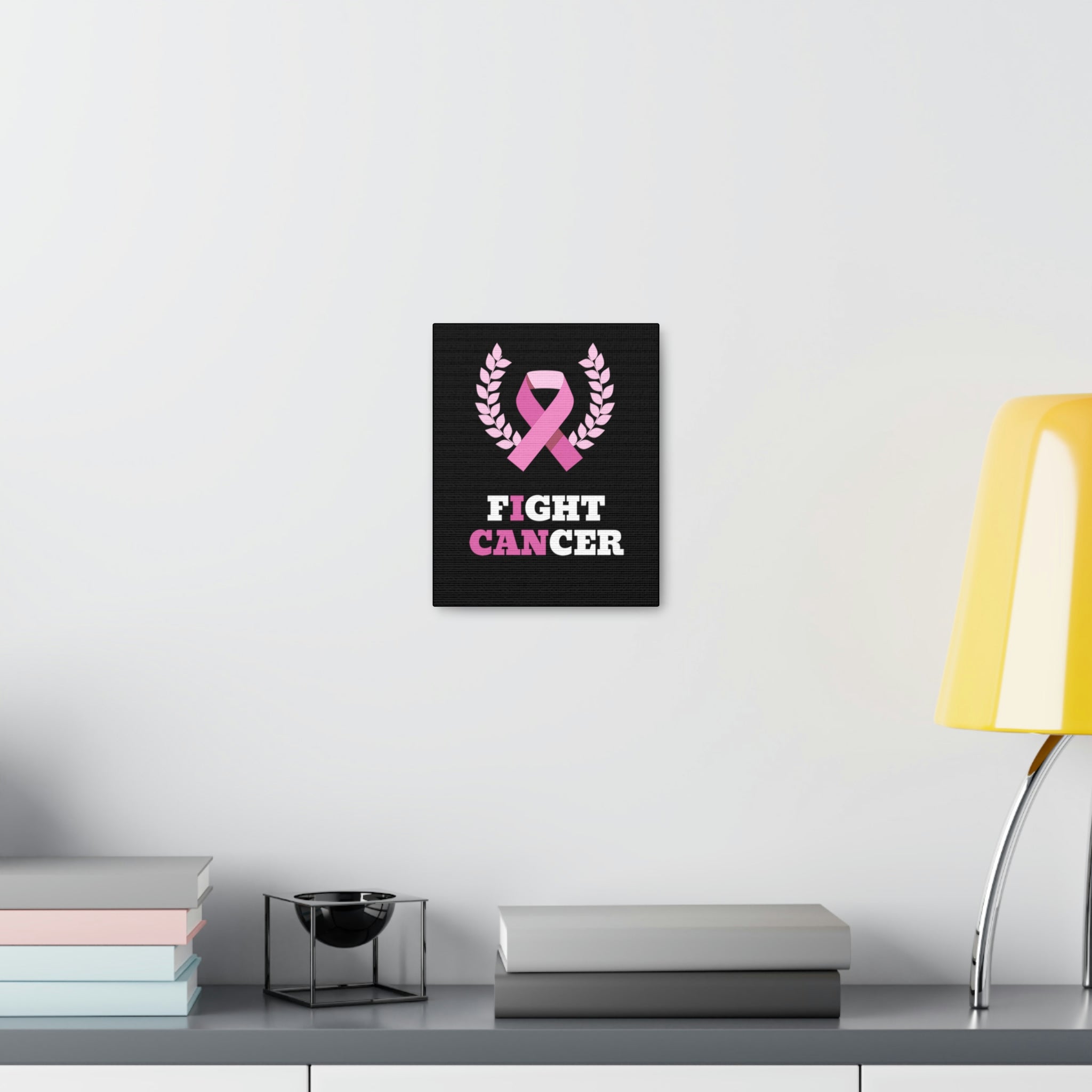 Fight Cancer I Can - Black Canvass Print