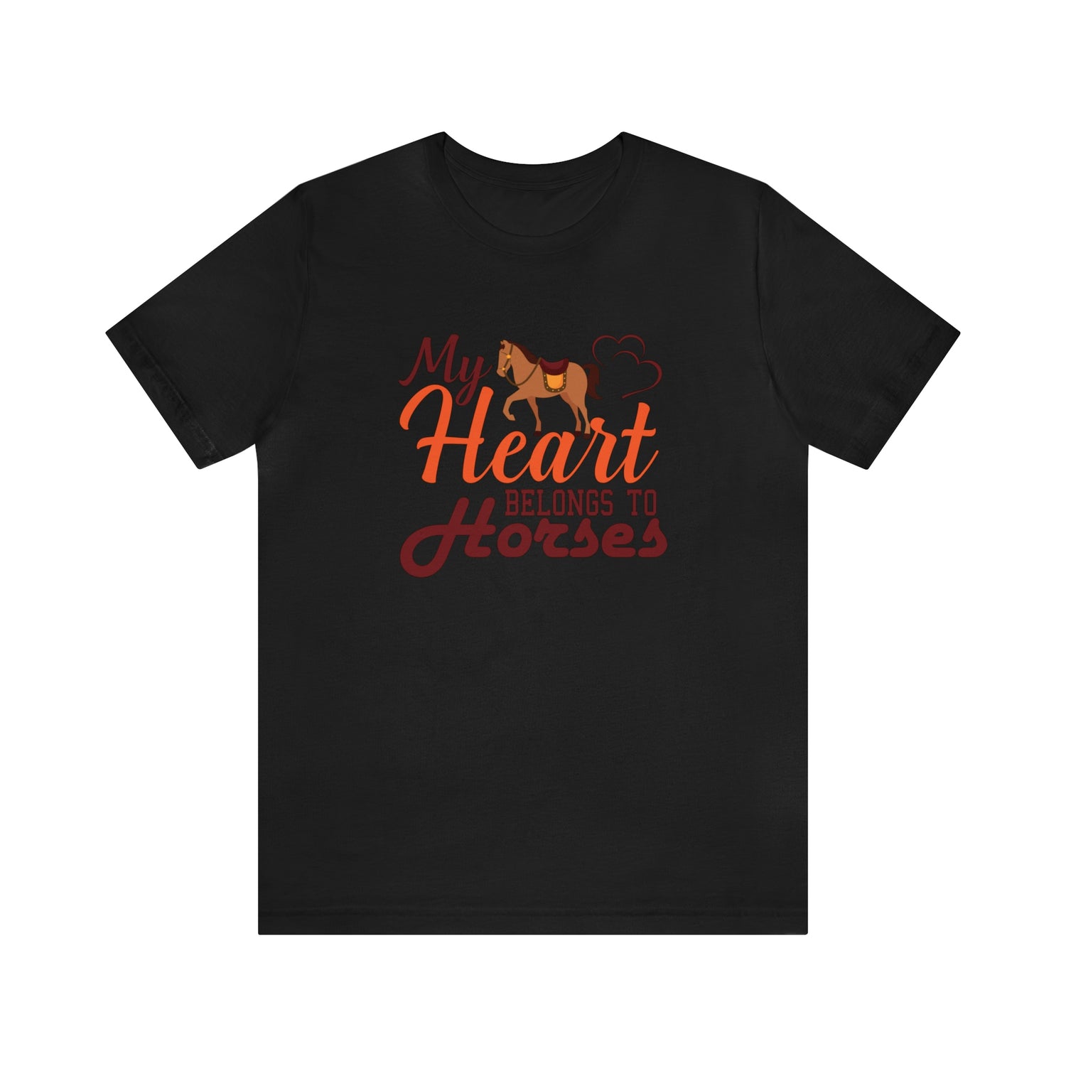 My Heart Belongs To Horses - Unisex Jersey Short Sleeve Tee
