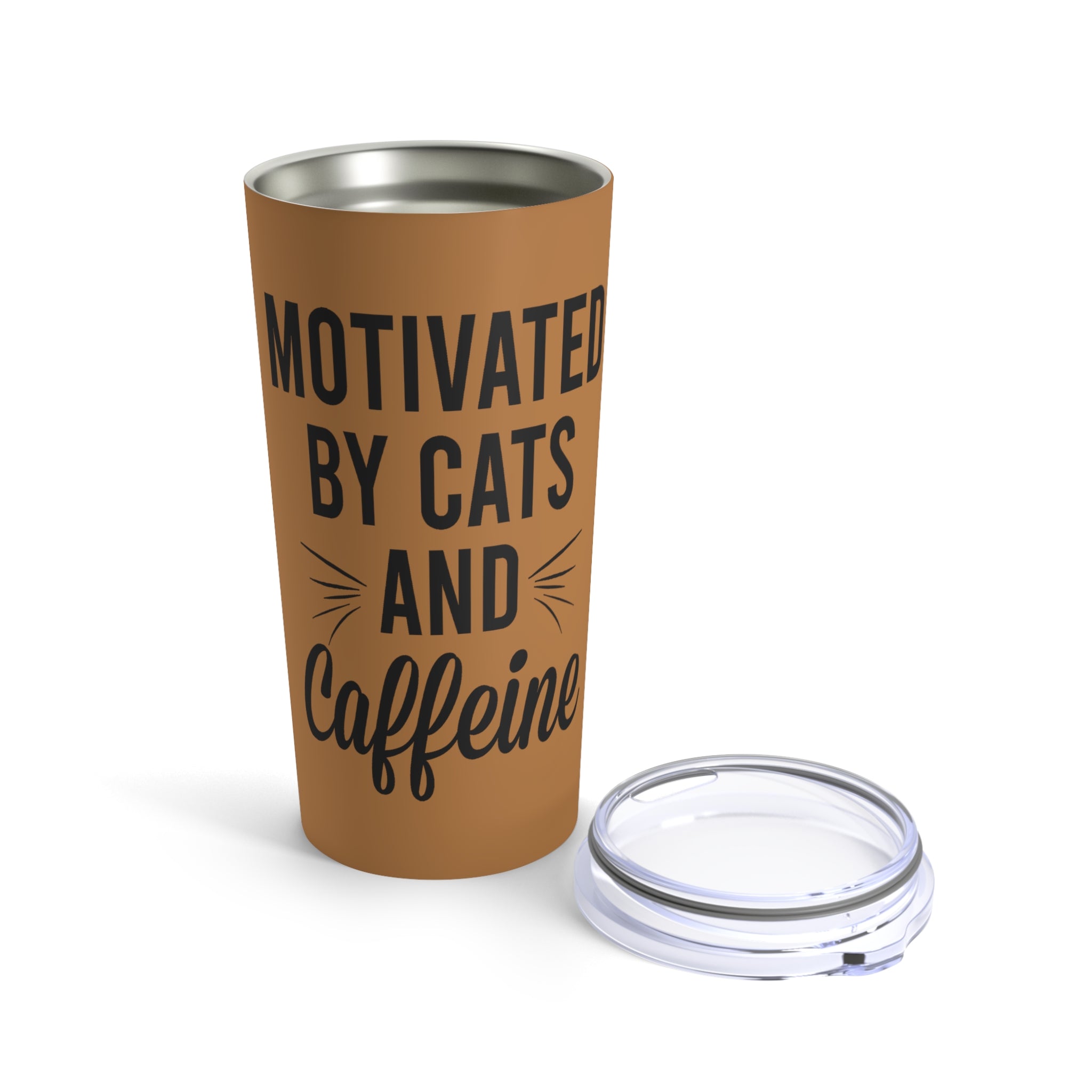 Motivated By Cats & Caffeine - Tumbler 20oz