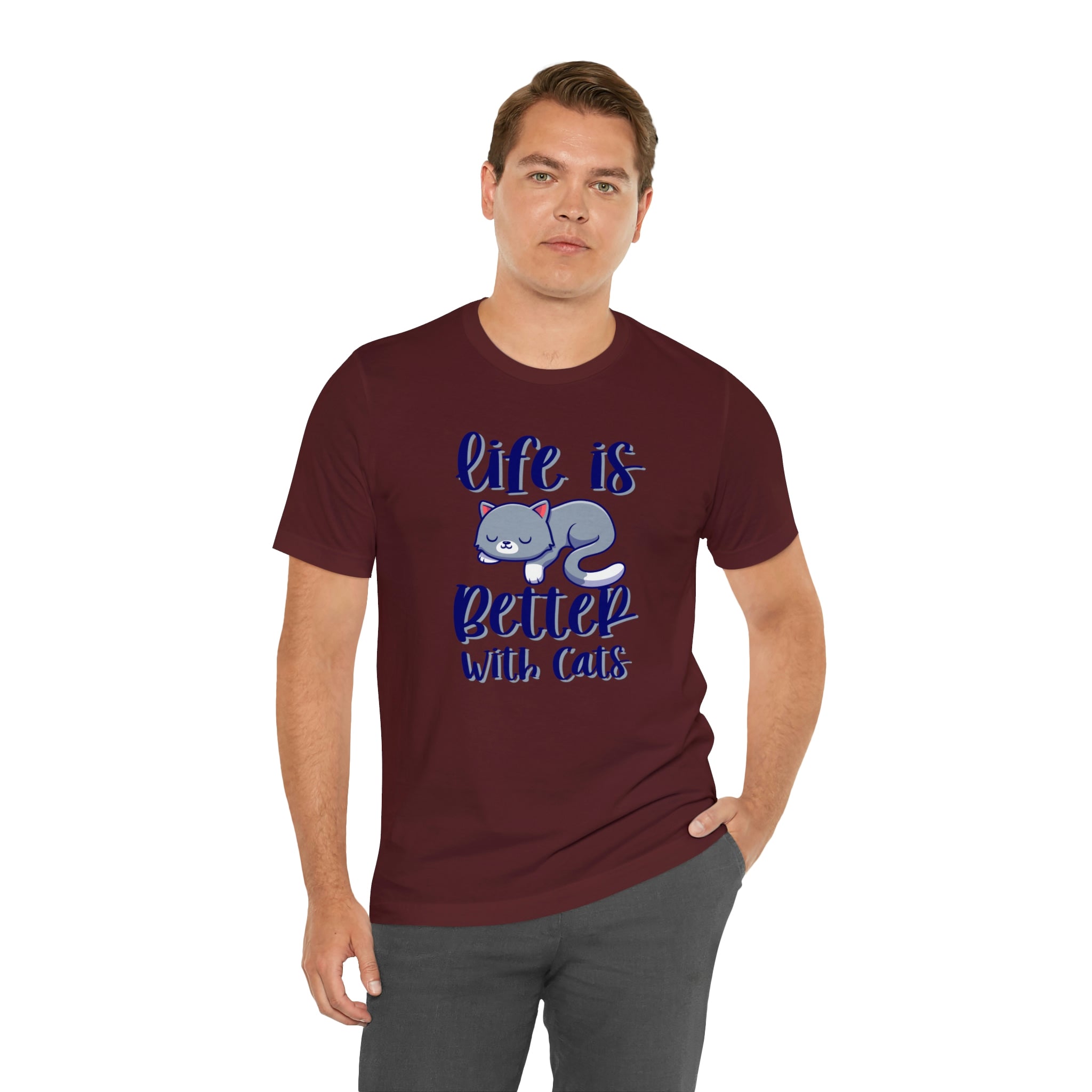 Life Is Better With Cats - Unisex Jersey Short Sleeve Tee