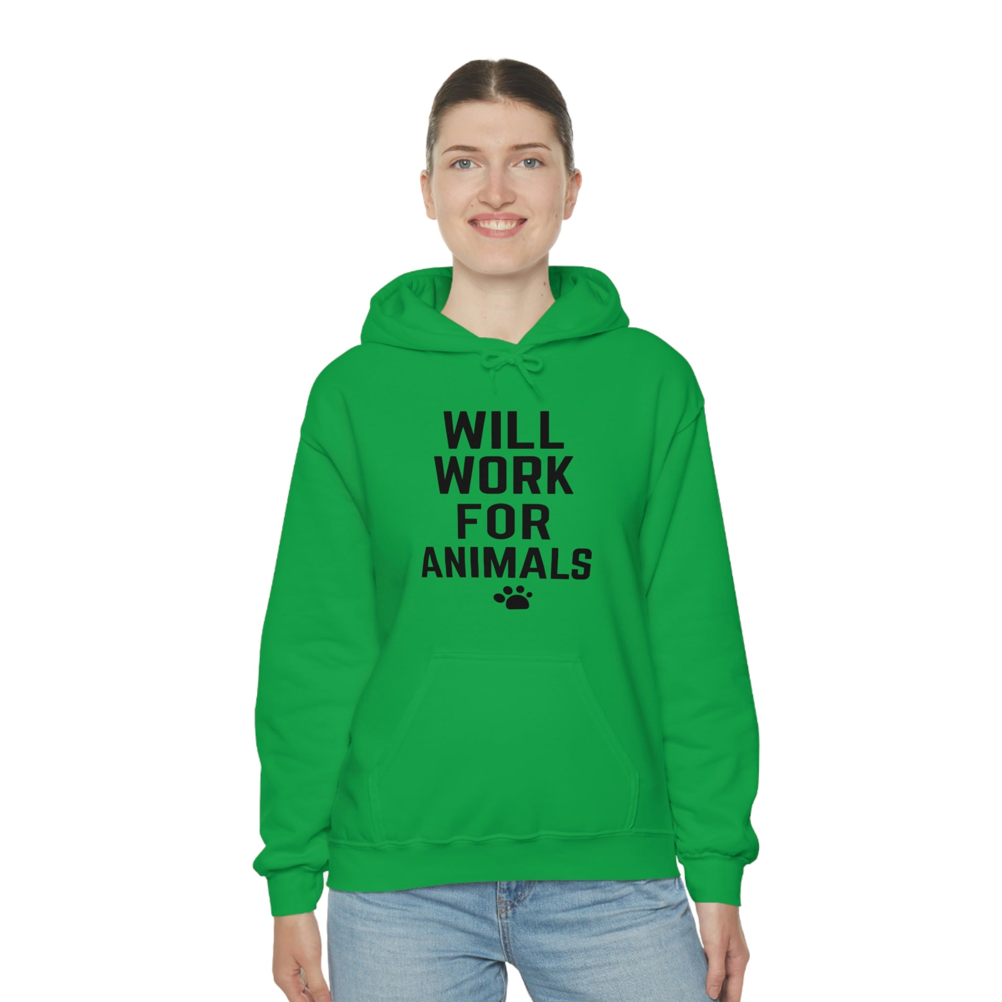 Will Work For Animals - Unisex Heavy Blend™ Hooded Sweatshirt