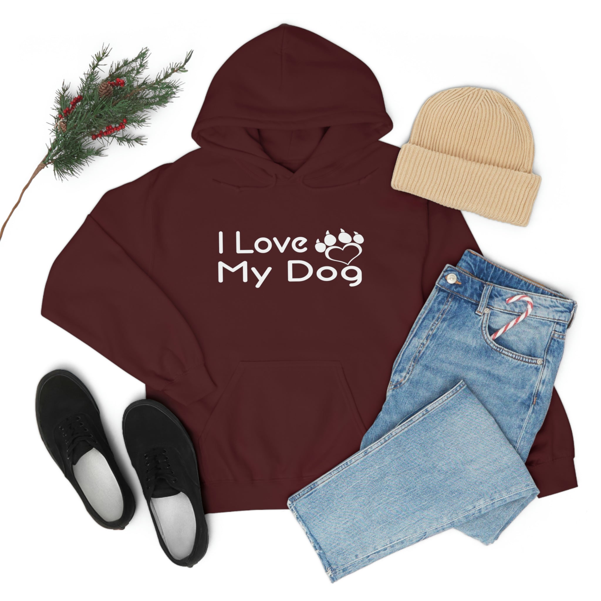 I Love My Dog - Unisex Heavy Blend™ Hooded Sweatshirt