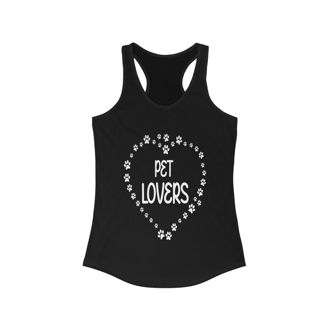 Pet Lovers With Paw Heart - Racerback Tank Top