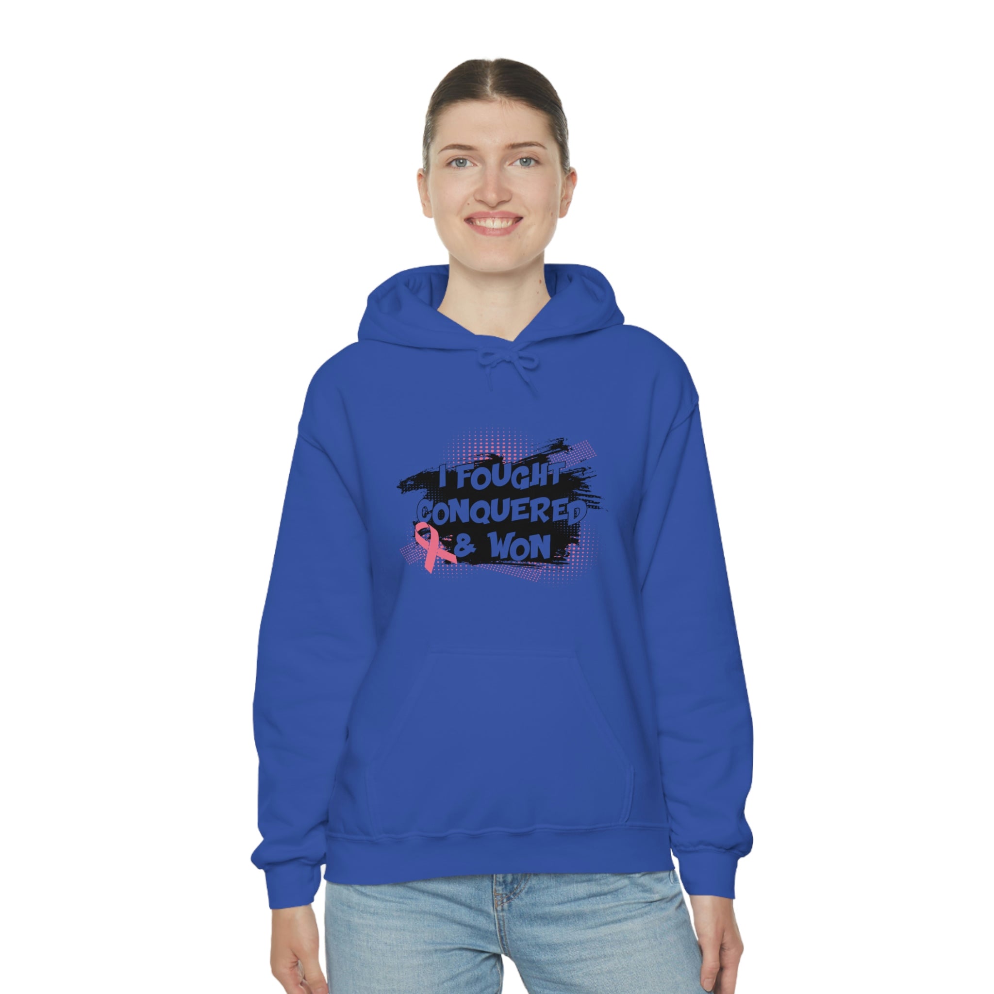 I Fought Conquered & Won - Unisex Heavy Blend™ Hooded Sweatshirt