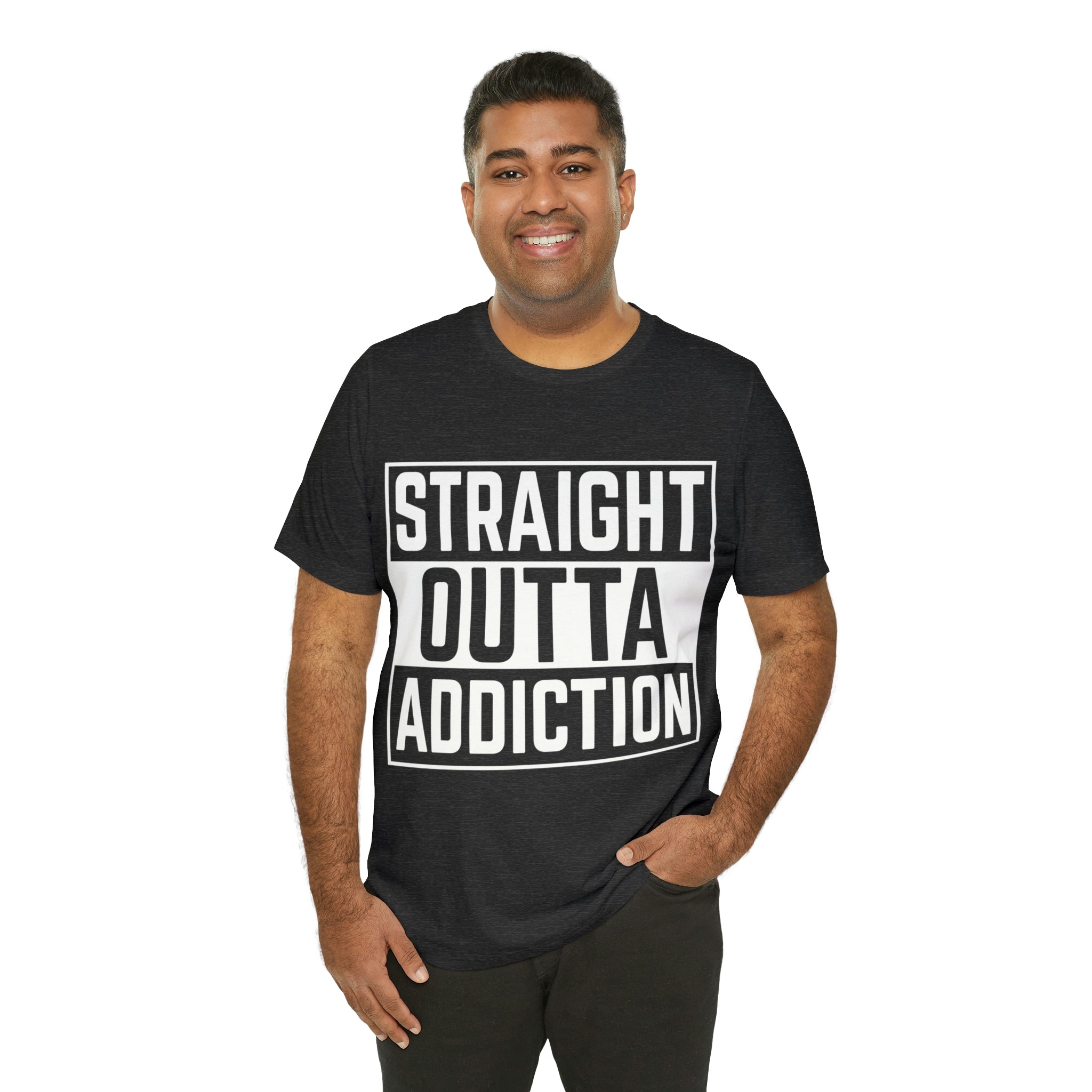 Straight Outta Addiction - Unisex Jersey Short Sleeve Tee