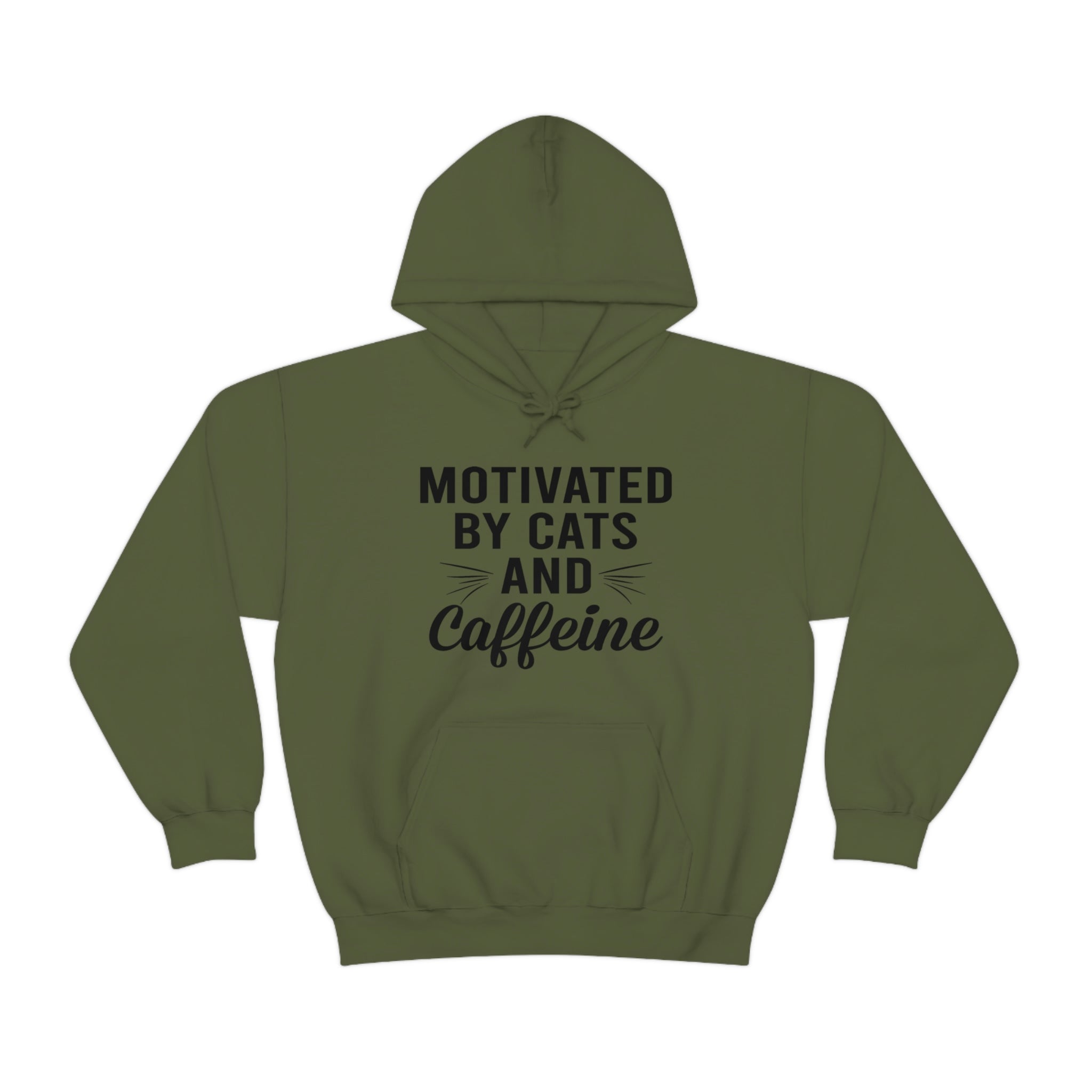 Motivated By Cats & Caffeine - Unisex Heavy Blend™ Hooded Sweatshirt