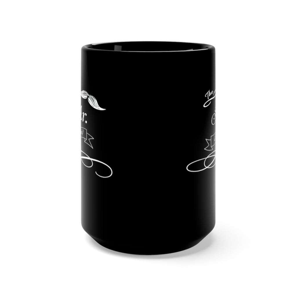 The Mr. Established Wedding Date Customizable - Large 15oz Black Mug