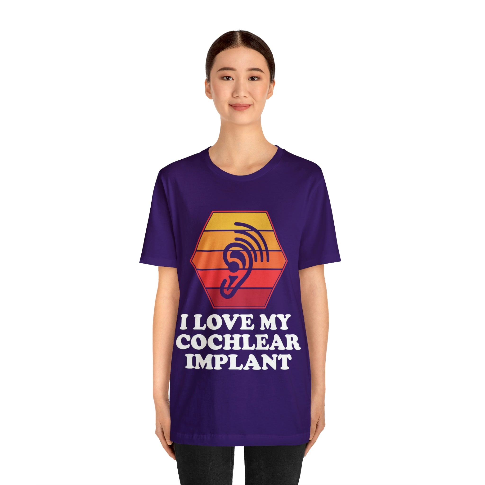 I Love My Cochlear Implant - Unisex Jersey Short Sleeve Tee