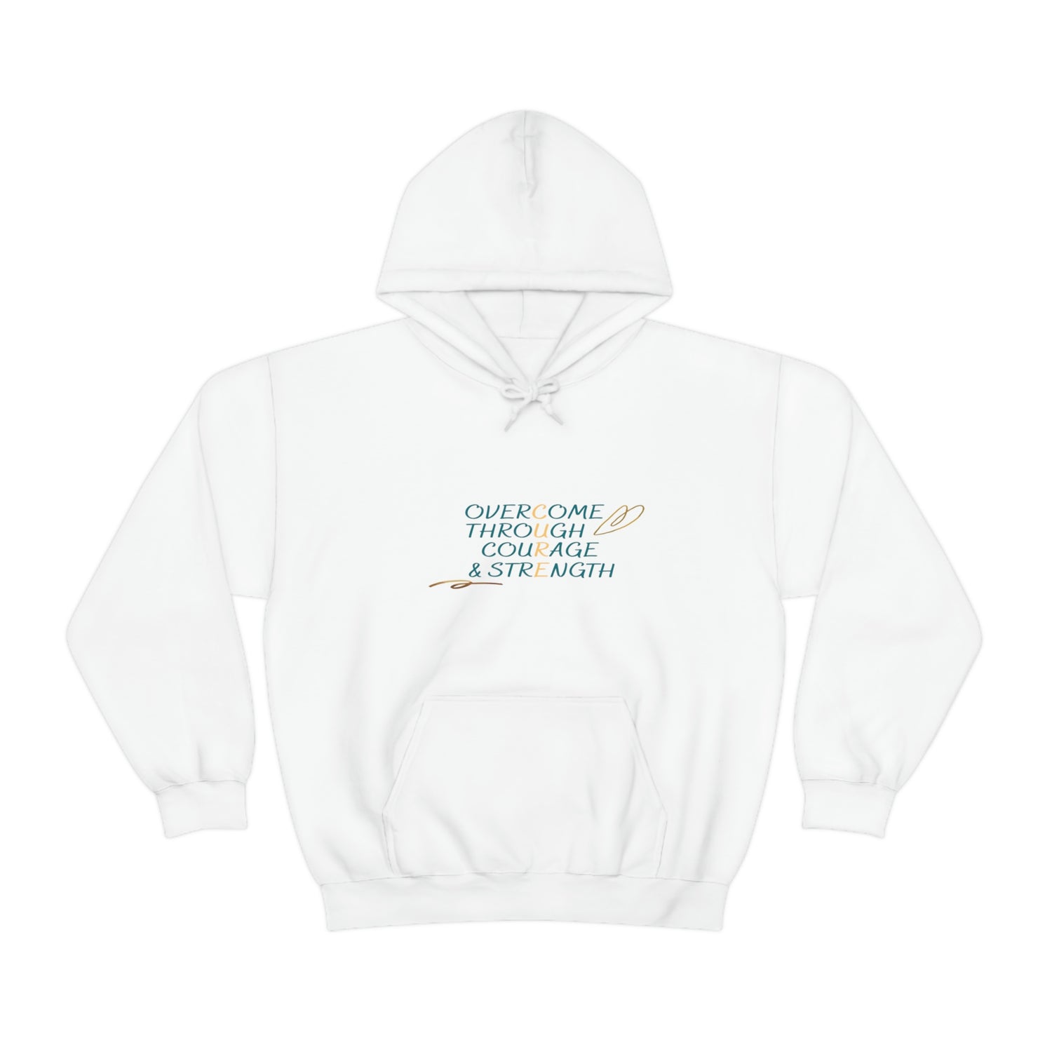 Overcome Through Courage and Strength - Unisex Heavy Blend™ Hooded Sweatshirt
