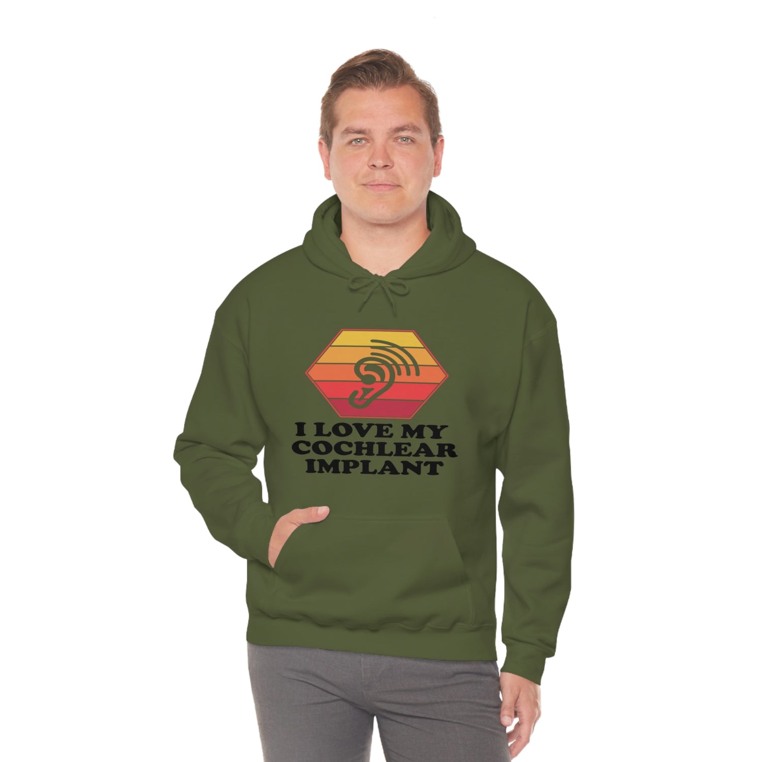 I Love My Cochlear Implant  - Unisex Heavy Blend™ Hooded Sweatshirt