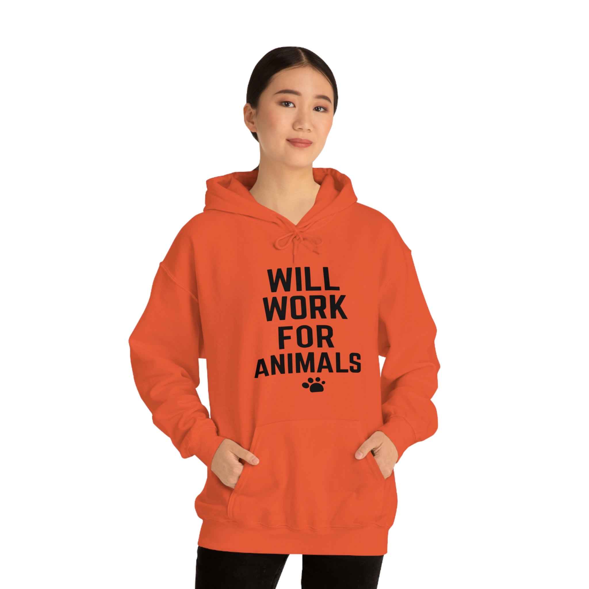 Will Work For Animals - Unisex Heavy Blend™ Hooded Sweatshirt