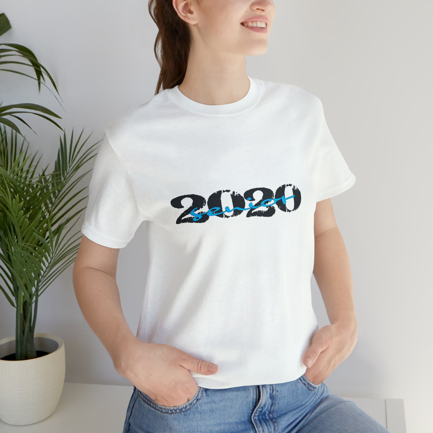 Senior With Class Year Customizable - Unisex Jersey Short Sleeve Tee