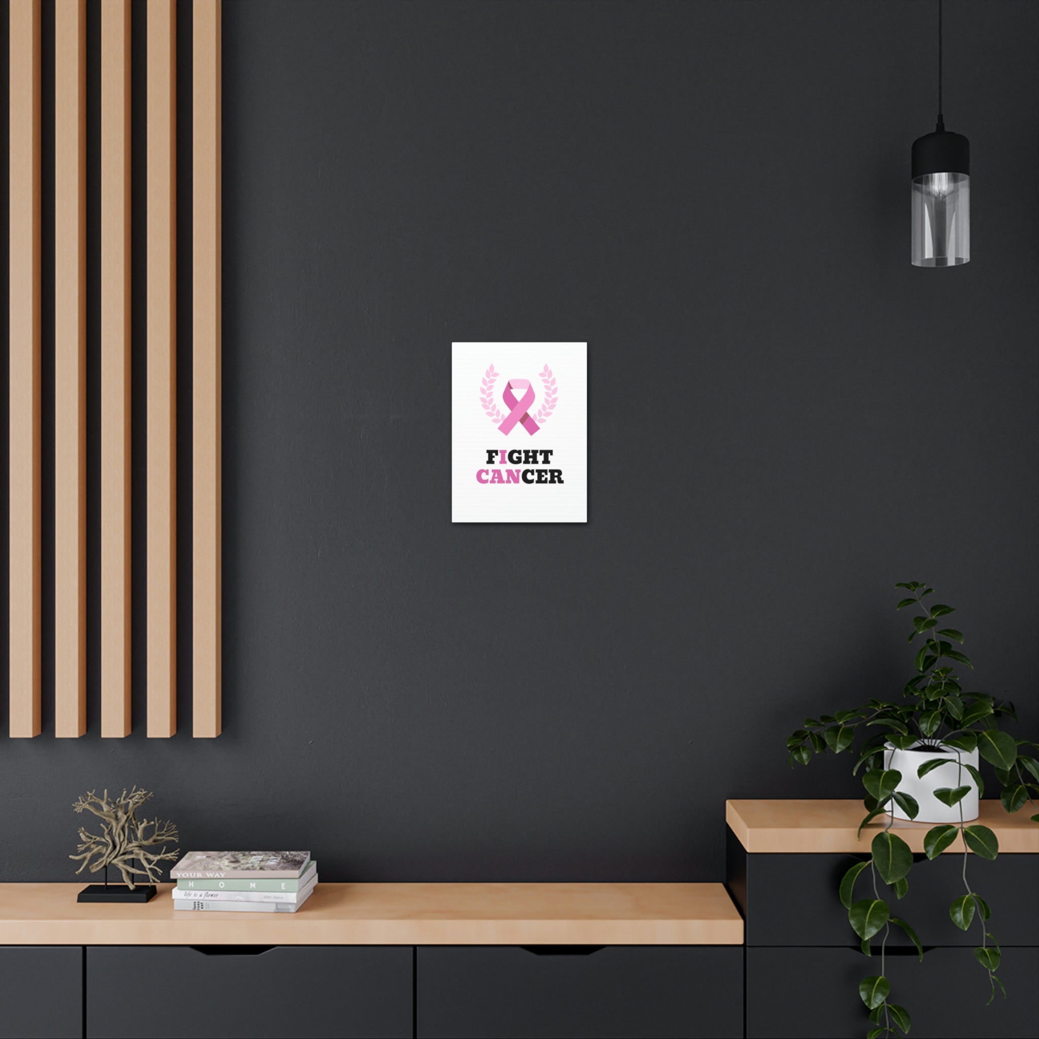 Fight Cancer I Can - White Canvass Print