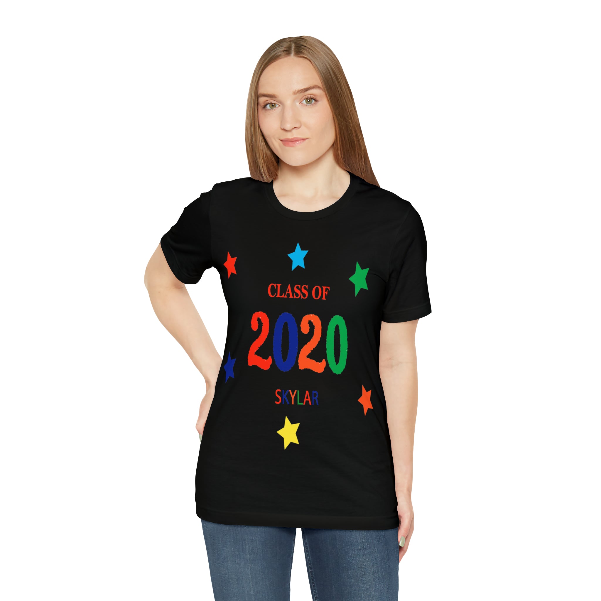 Customizable Class of Year & Name - Unisex Jersey Short Sleeve Tee