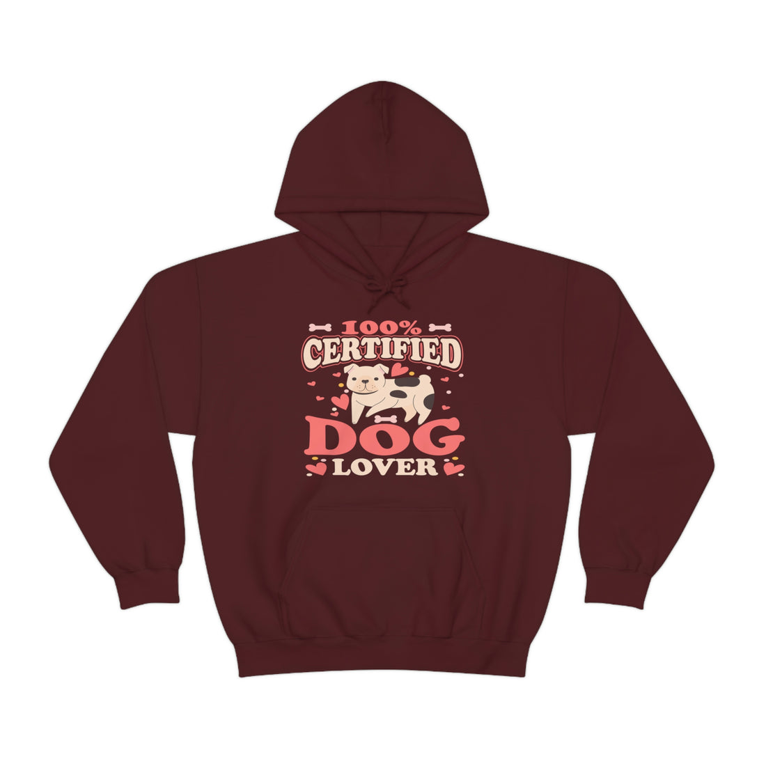 100% Certified Dog Lover - Unisex Heavy Blend™ Hooded Sweatshirt
