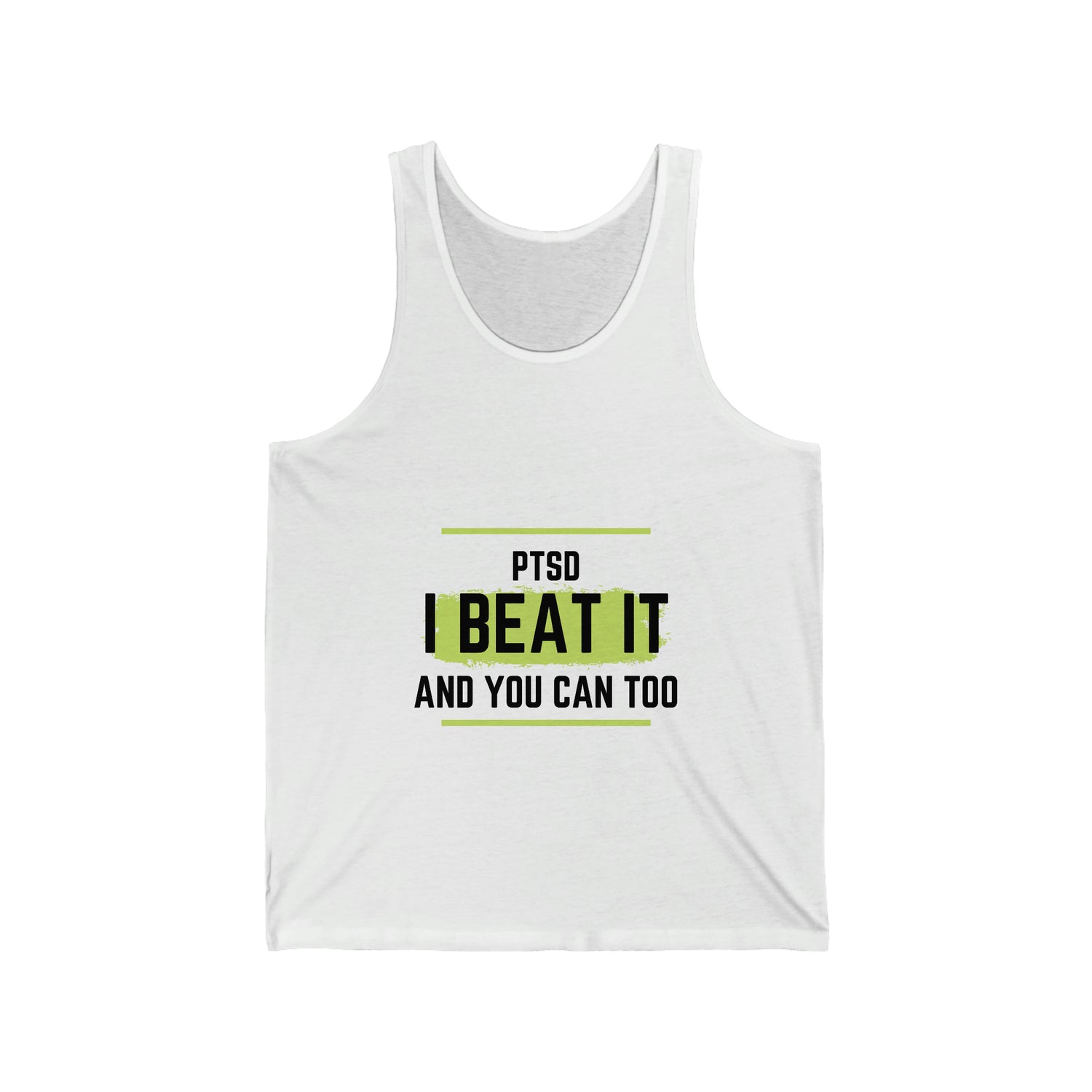 PTSD I Beat It You Can Too - Unisex Jersey Tank Top