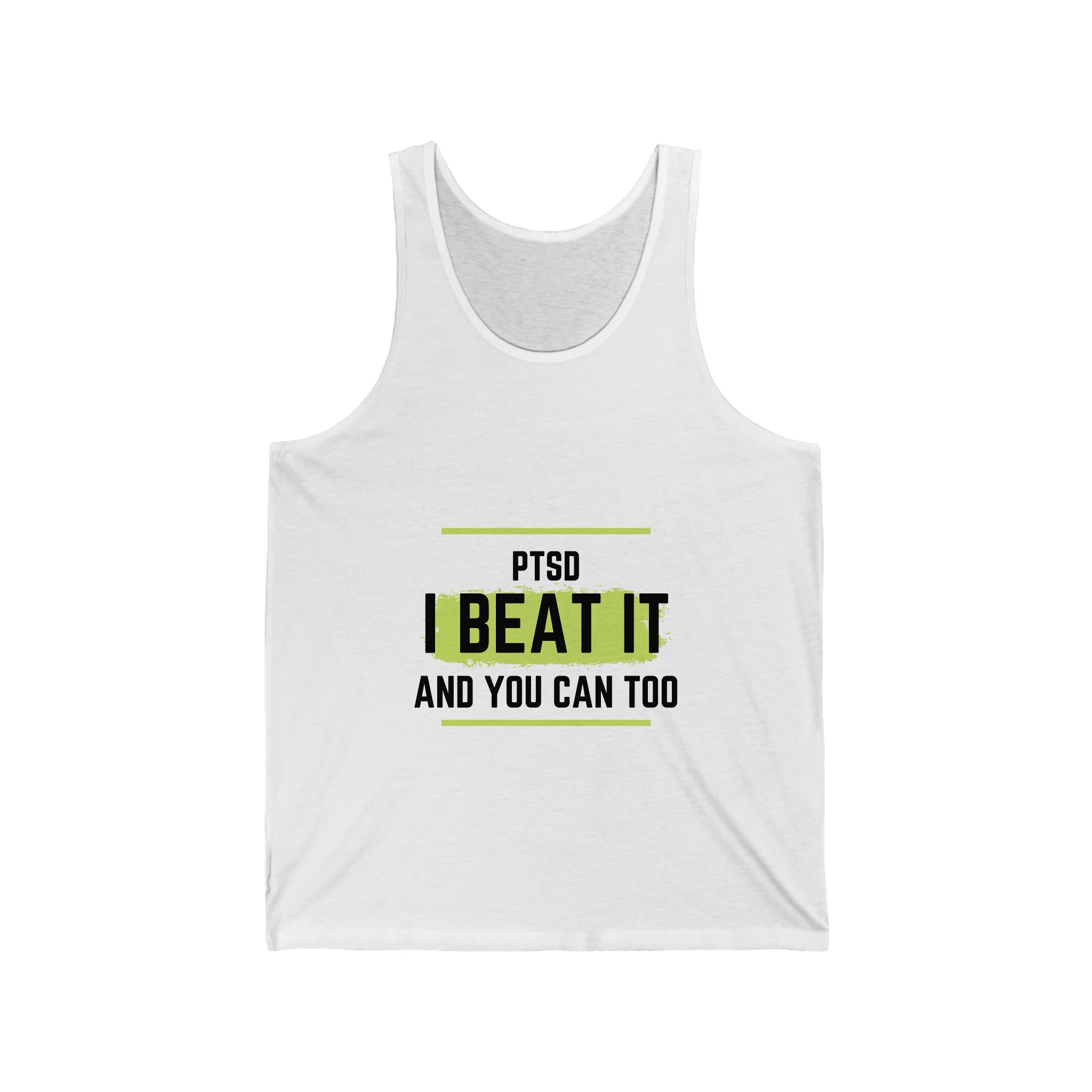 PTSD I Beat It You Can Too - Unisex Jersey Tank Top