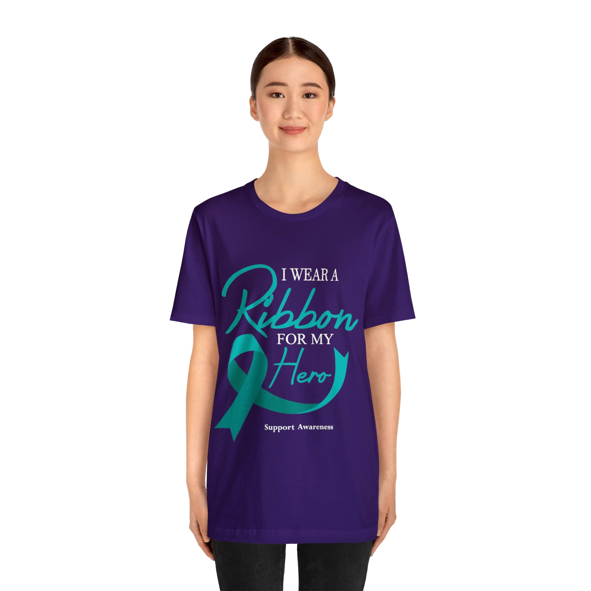 I Wear A Ribbon For My Hero - Unisex Jersey Short Sleeve Tee