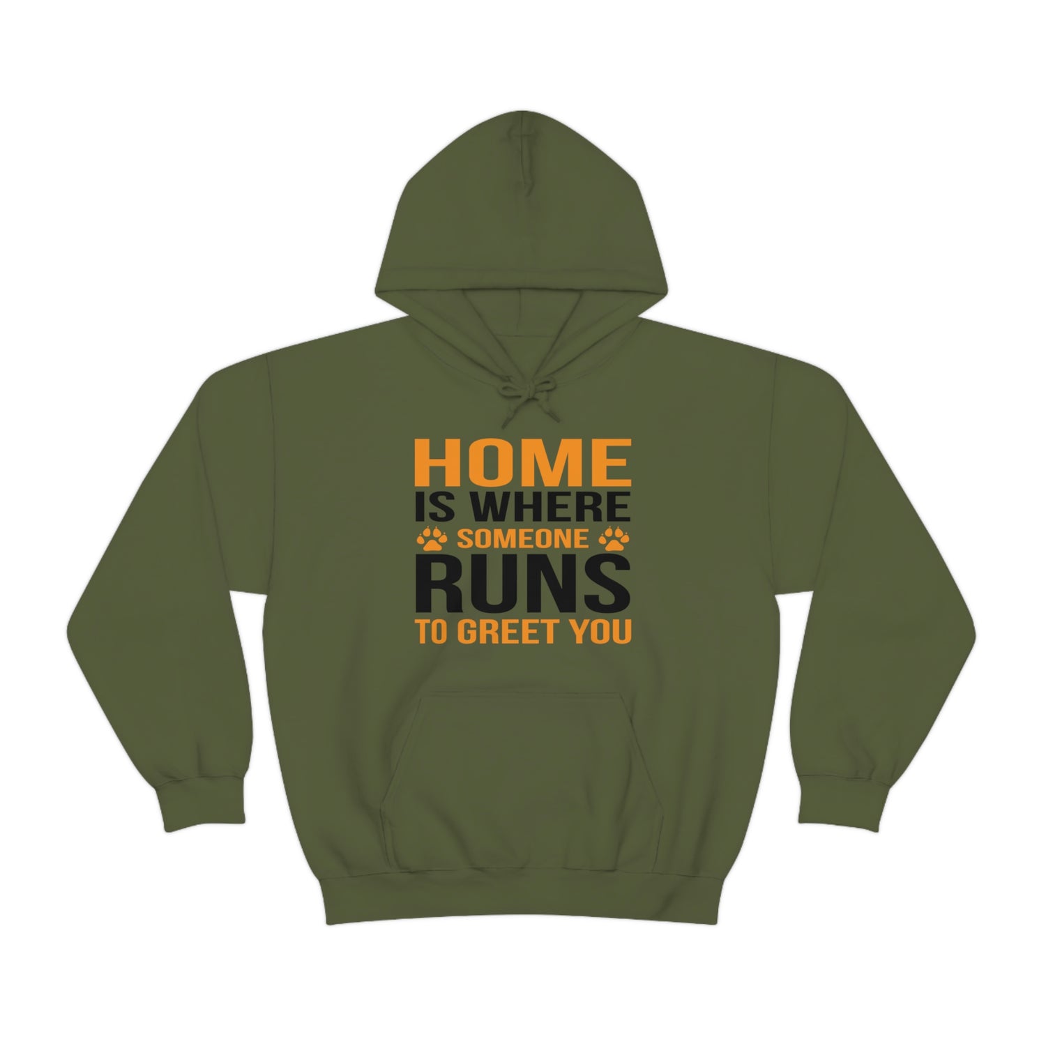 Home Is Where Someone Runs To Greet You - Unisex Heavy Blend™ Hooded Sweatshirt