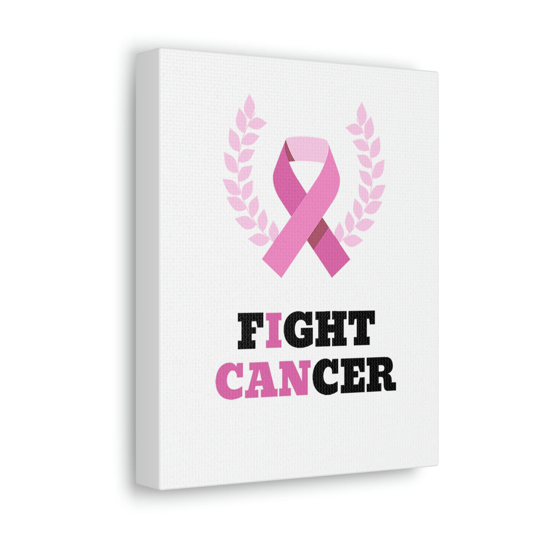 Fight Cancer I Can - White Canvass Print