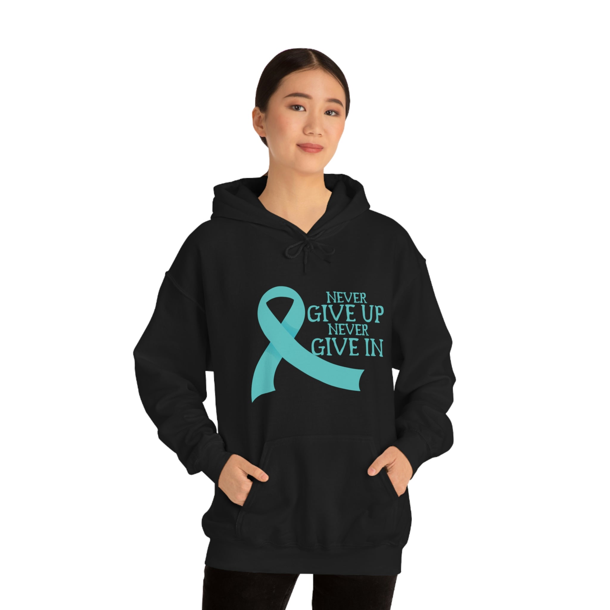 Never Give Up Never Give In - Unisex Heavy Blend™ Hooded Sweatshirt