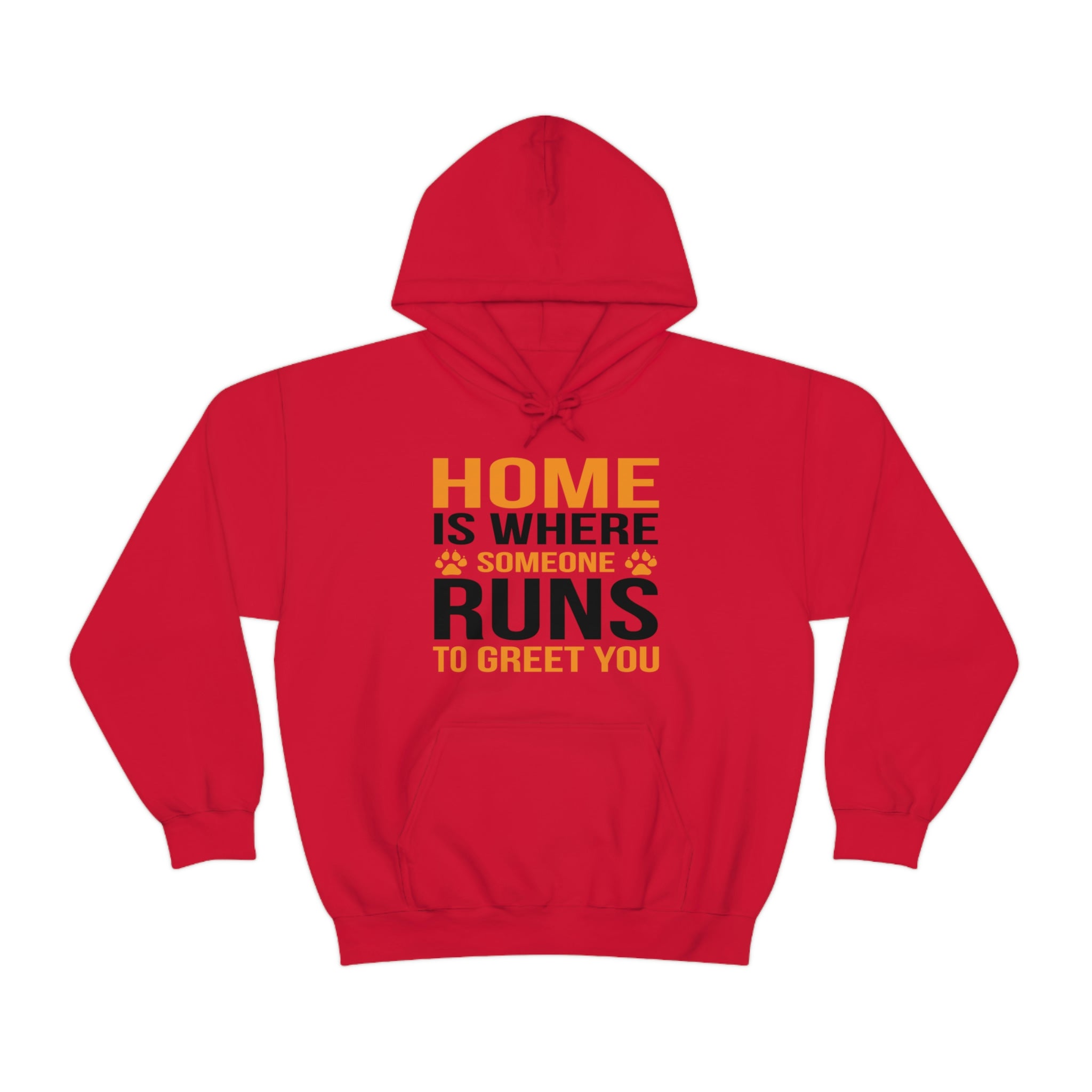 Home Is Where Someone Runs To Greet You - Unisex Heavy Blend™ Hooded Sweatshirt