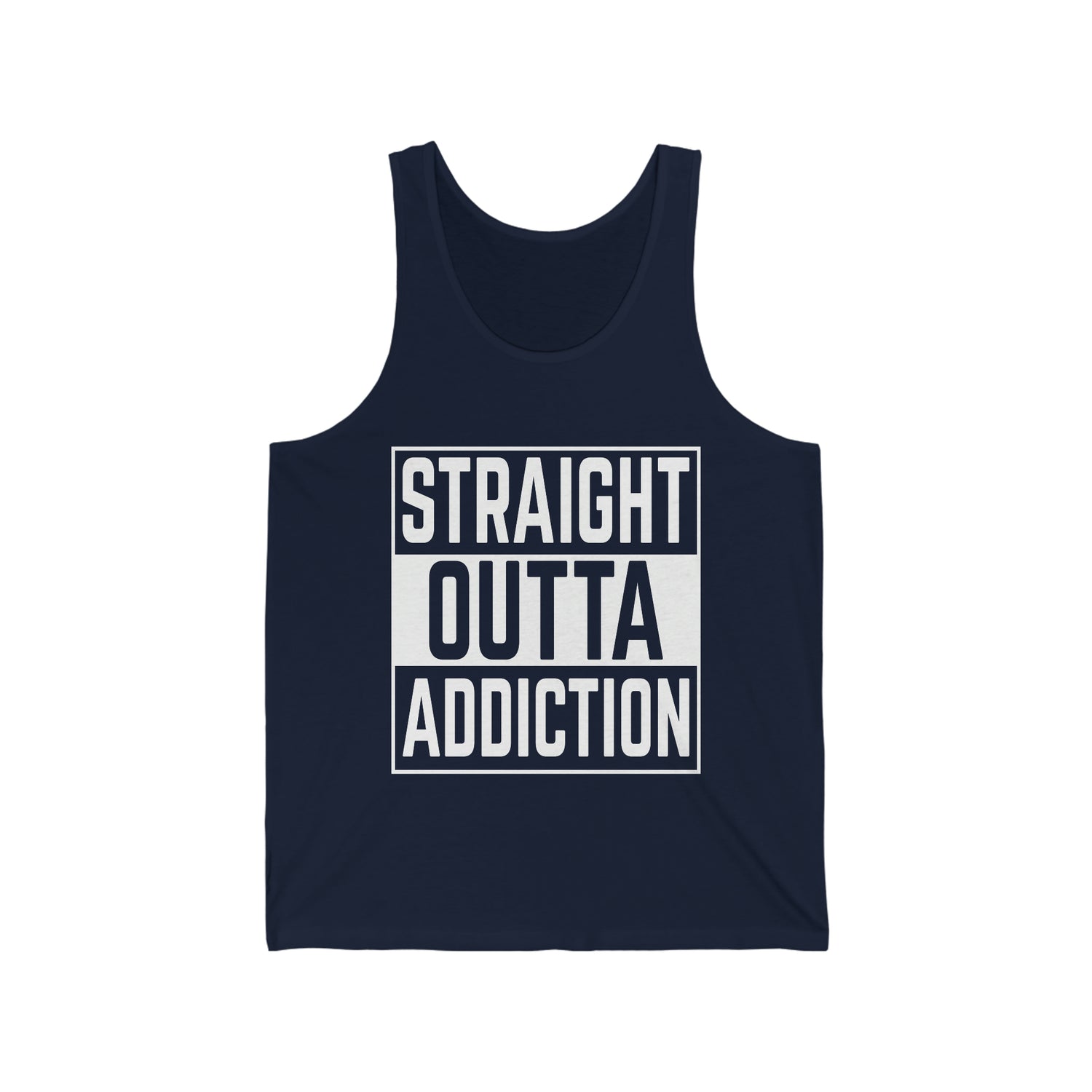 Straight Outta Addiction - Unisex Jersey Tank Top
