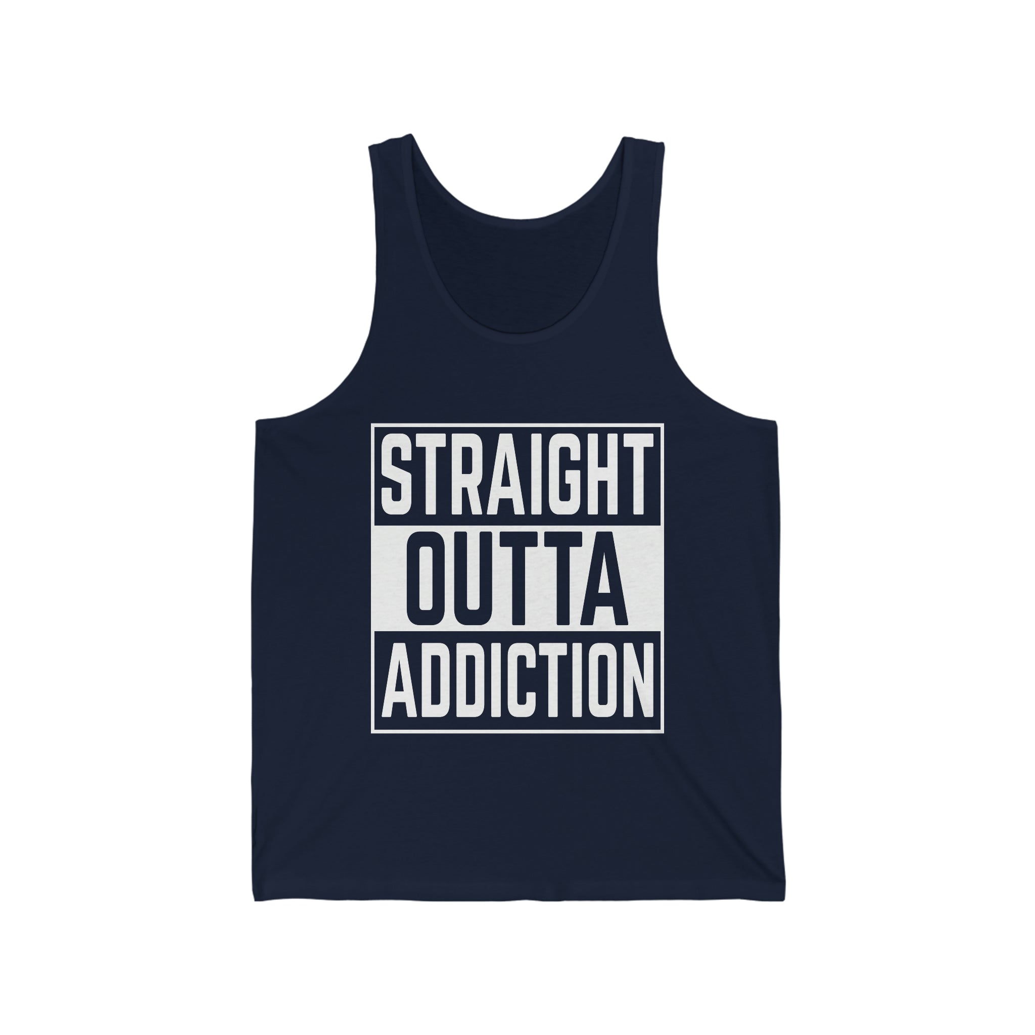 Straight Outta Addiction - Unisex Jersey Tank Top