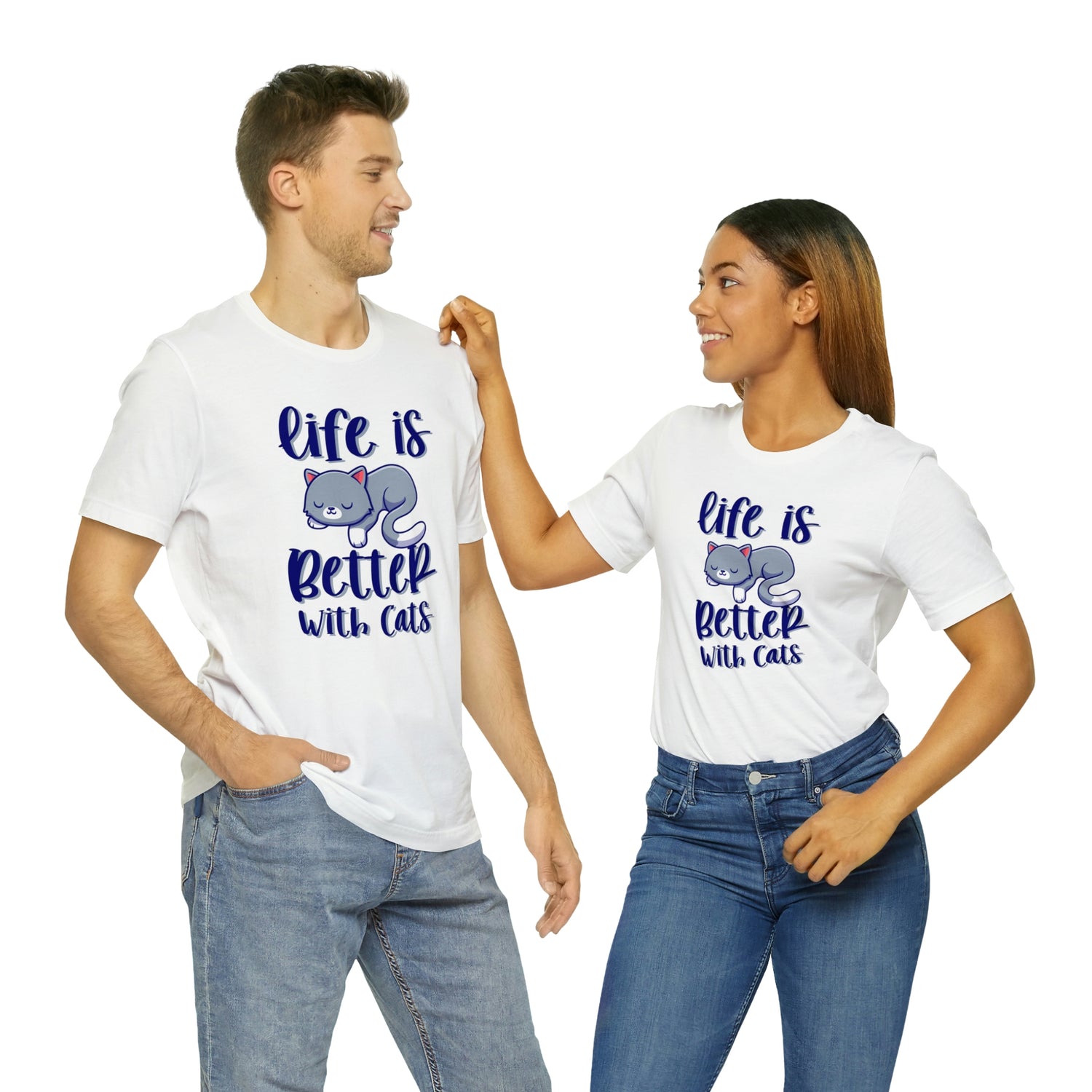 Life Is Better With Cats - Unisex Jersey Short Sleeve Tee