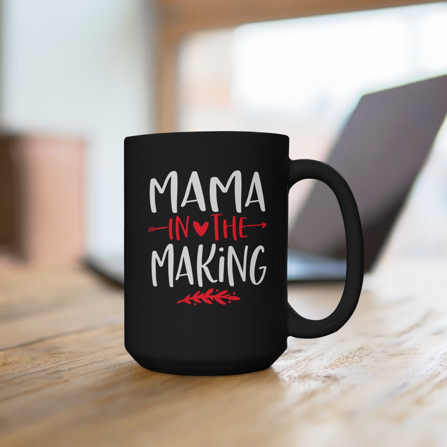 Mama In The Making - Large 15oz Black Mug