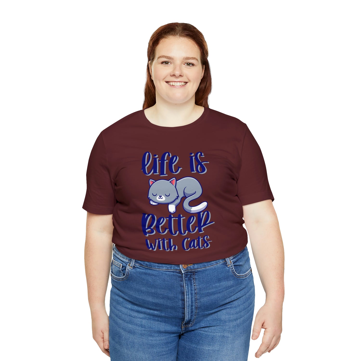 Life Is Better With Cats - Unisex Jersey Short Sleeve Tee