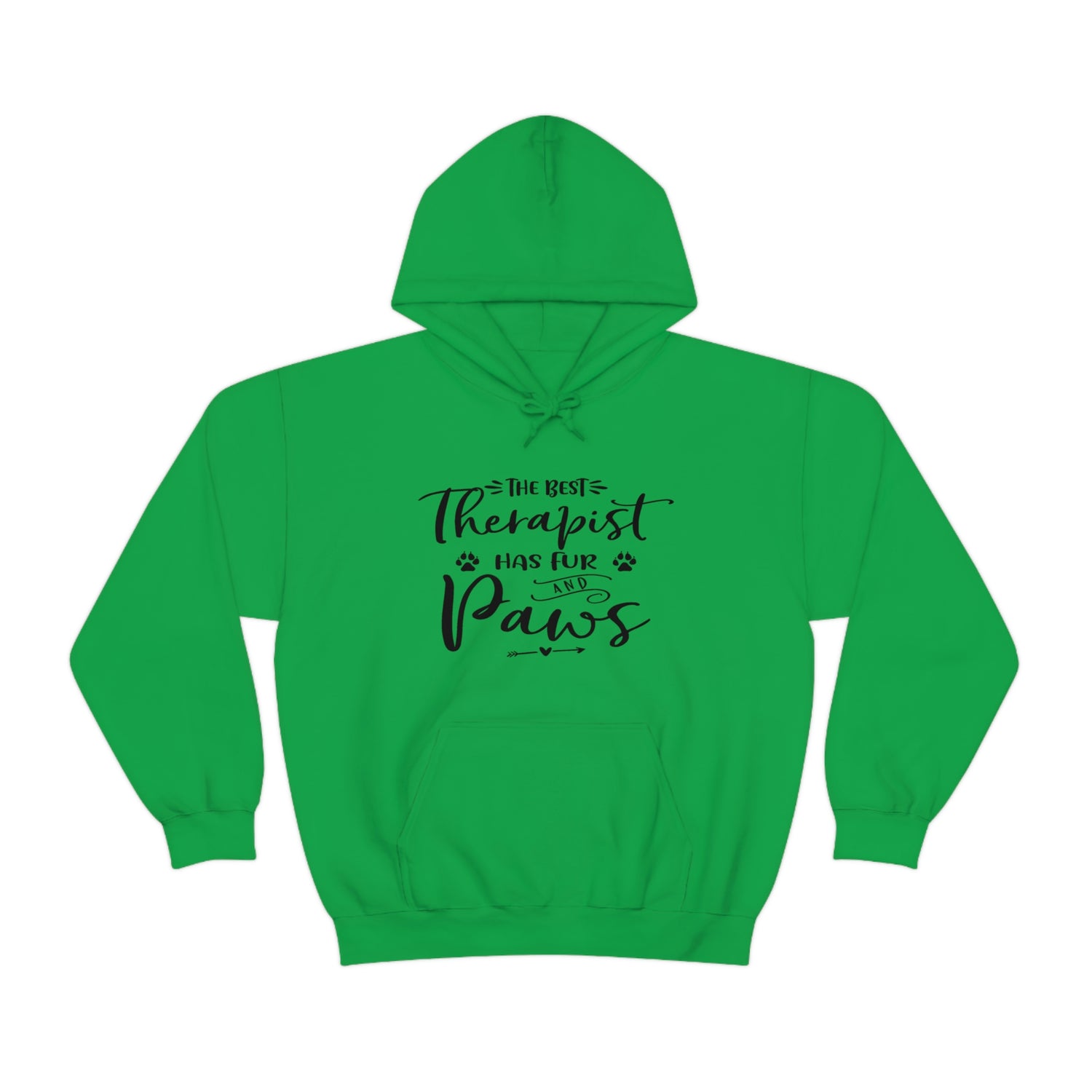 The Best Therapist Has Fur & Paws - Unisex Heavy Blend™ Hooded Sweatshirt