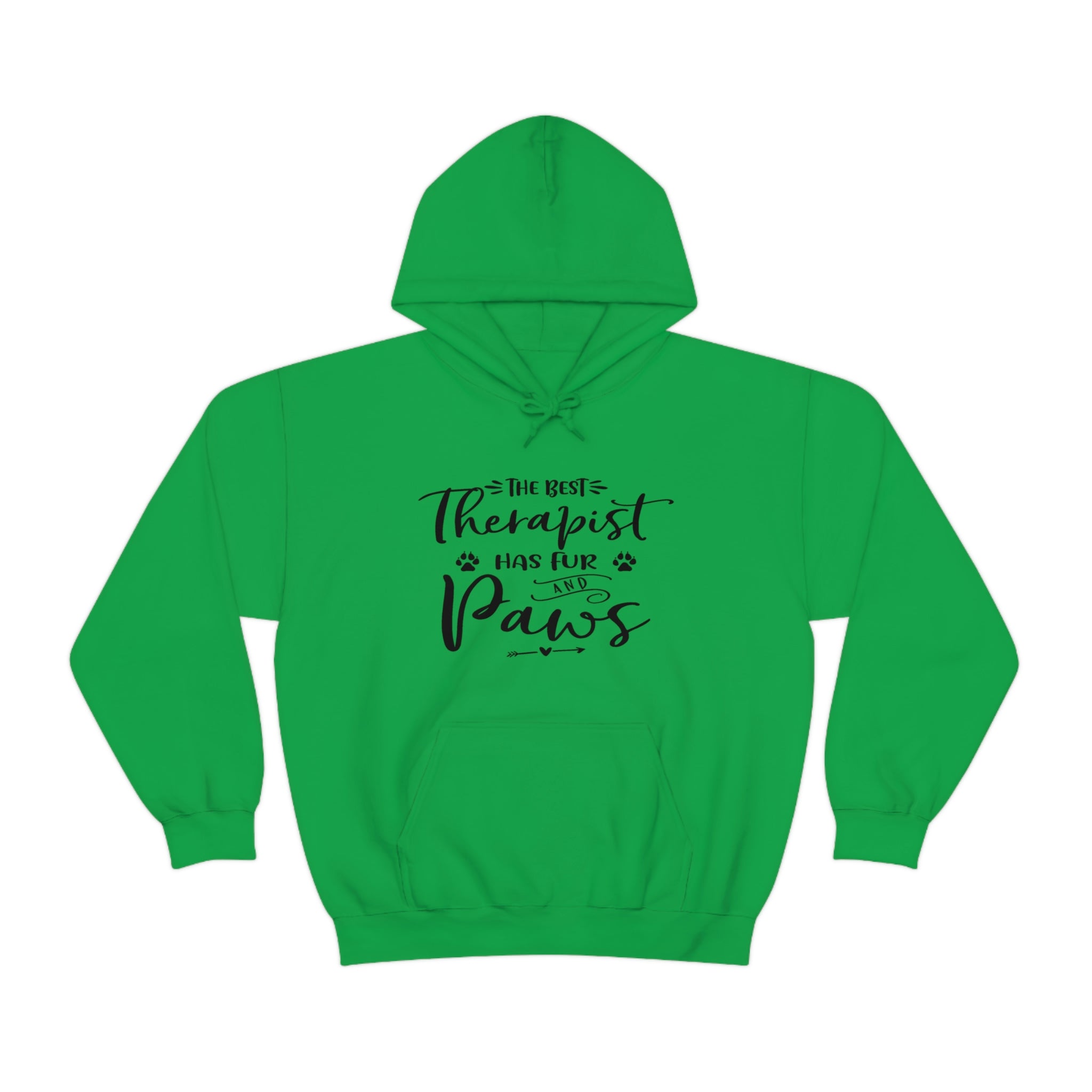 The Best Therapist Has Fur & Paws - Unisex Heavy Blend™ Hooded Sweatshirt