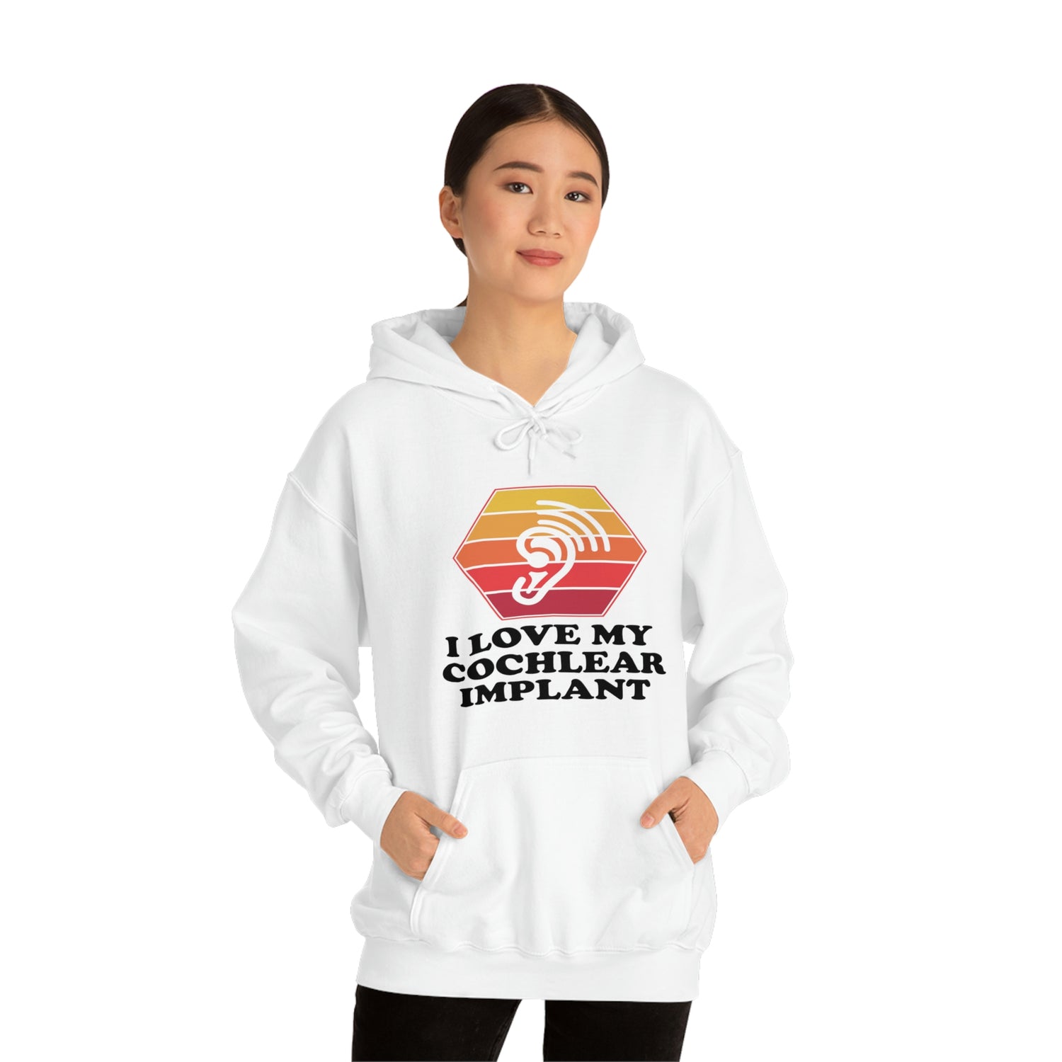 I Love My Cochlear Implant  - Unisex Heavy Blend™ Hooded Sweatshirt