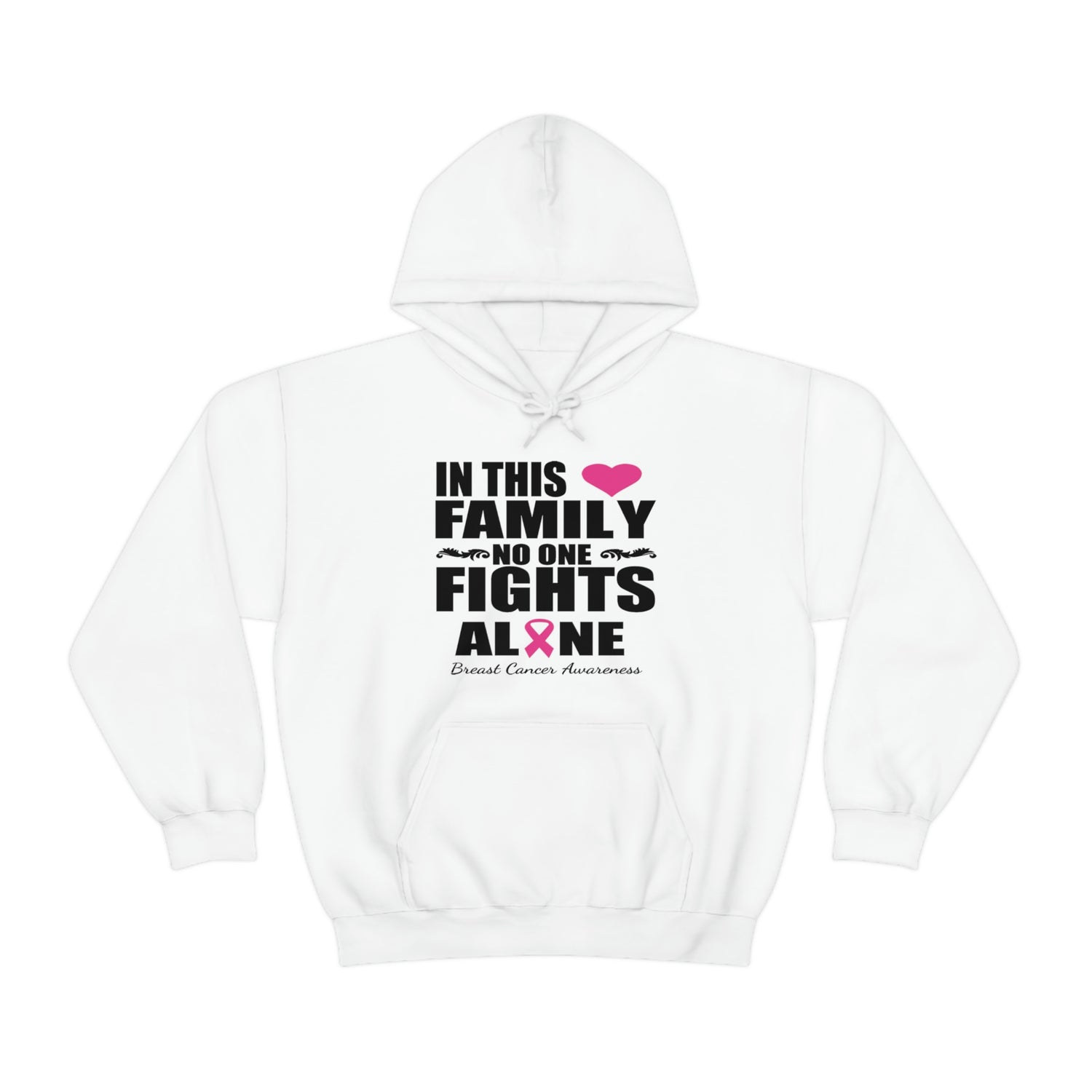 In This Family No One Fights Alone - Unisex Heavy Blend™ Hooded Sweatshirt