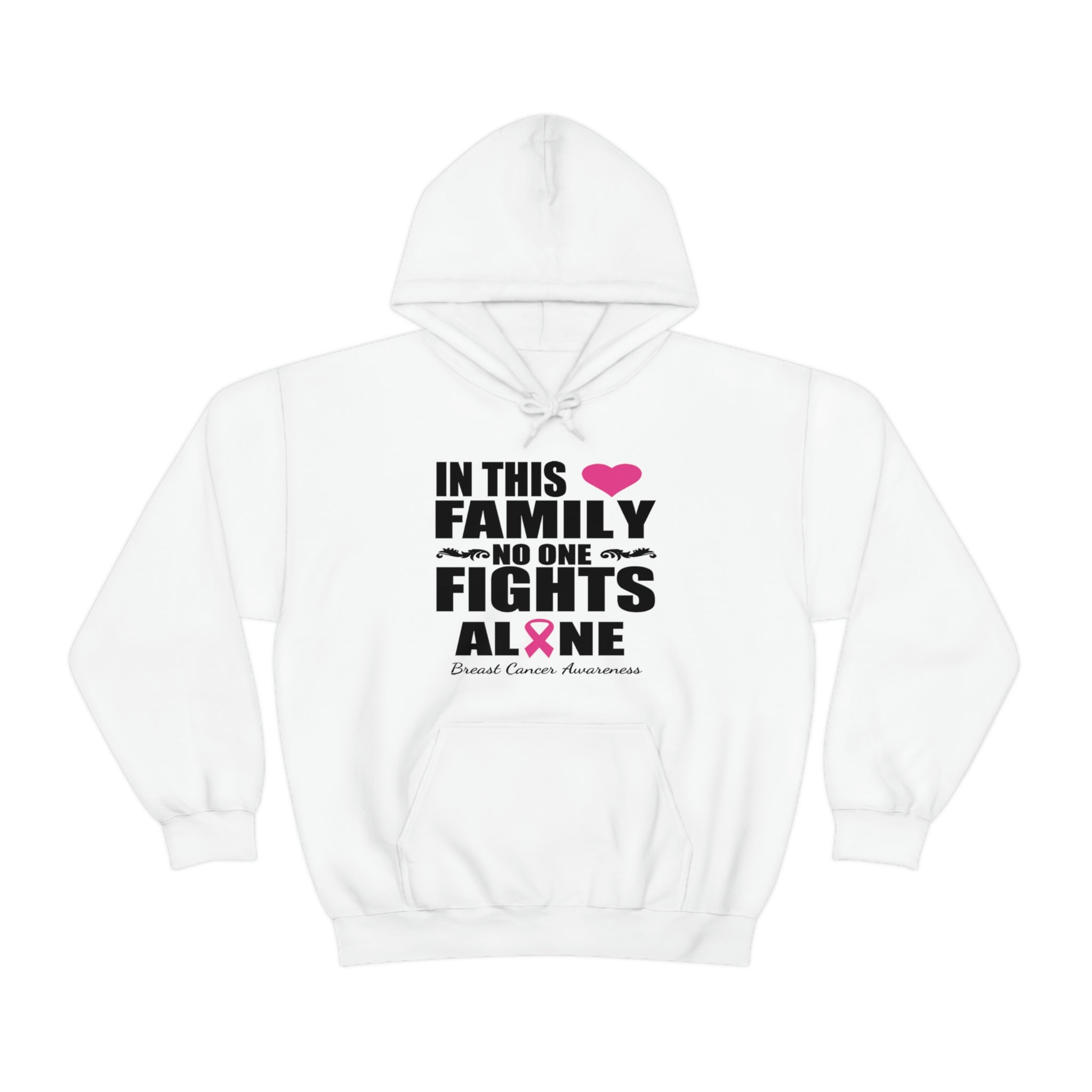 In This Family No One Fights Alone - Unisex Heavy Blend™ Hooded Sweatshirt