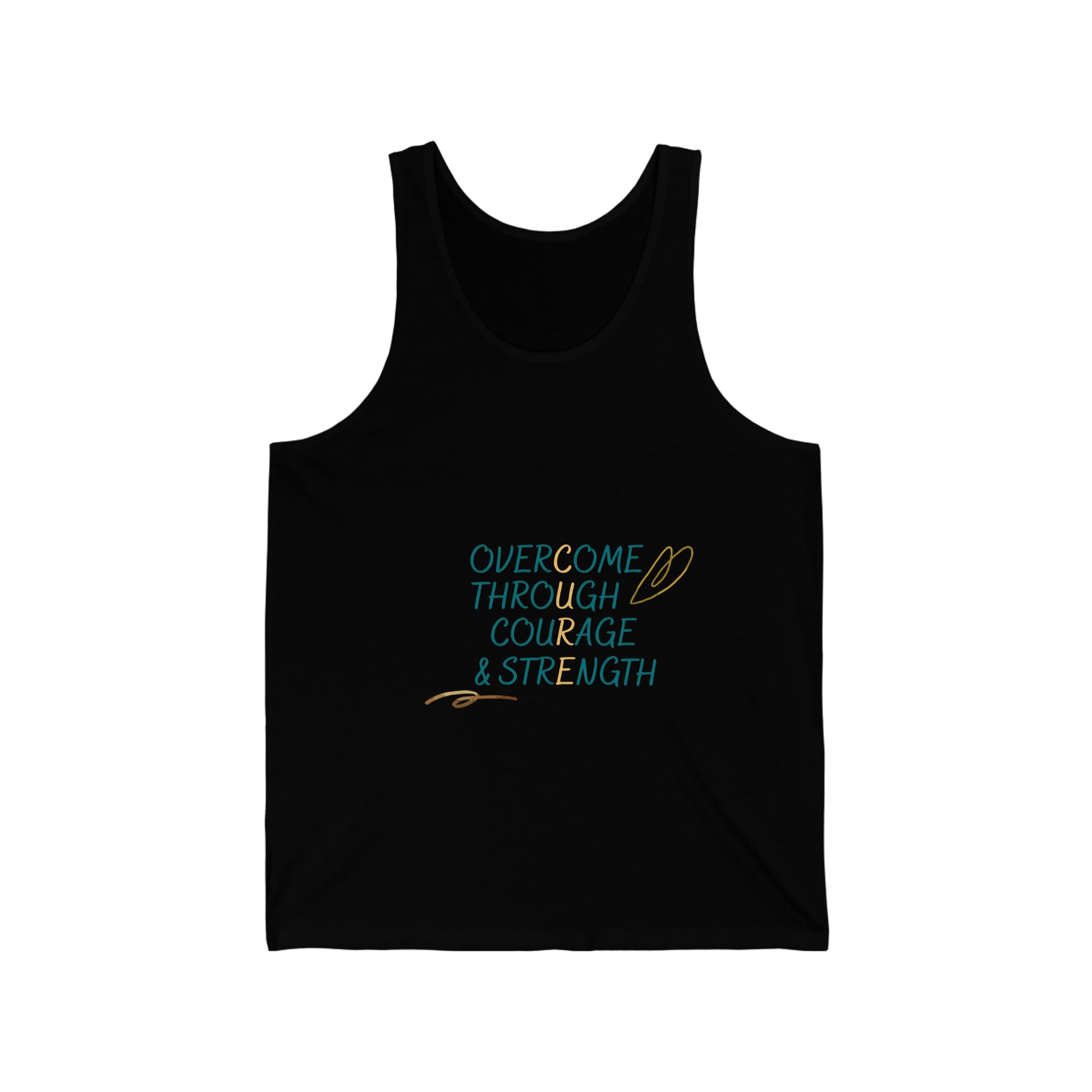 Overcome Through Courage and Strength - Unisex Jersey Tank Top