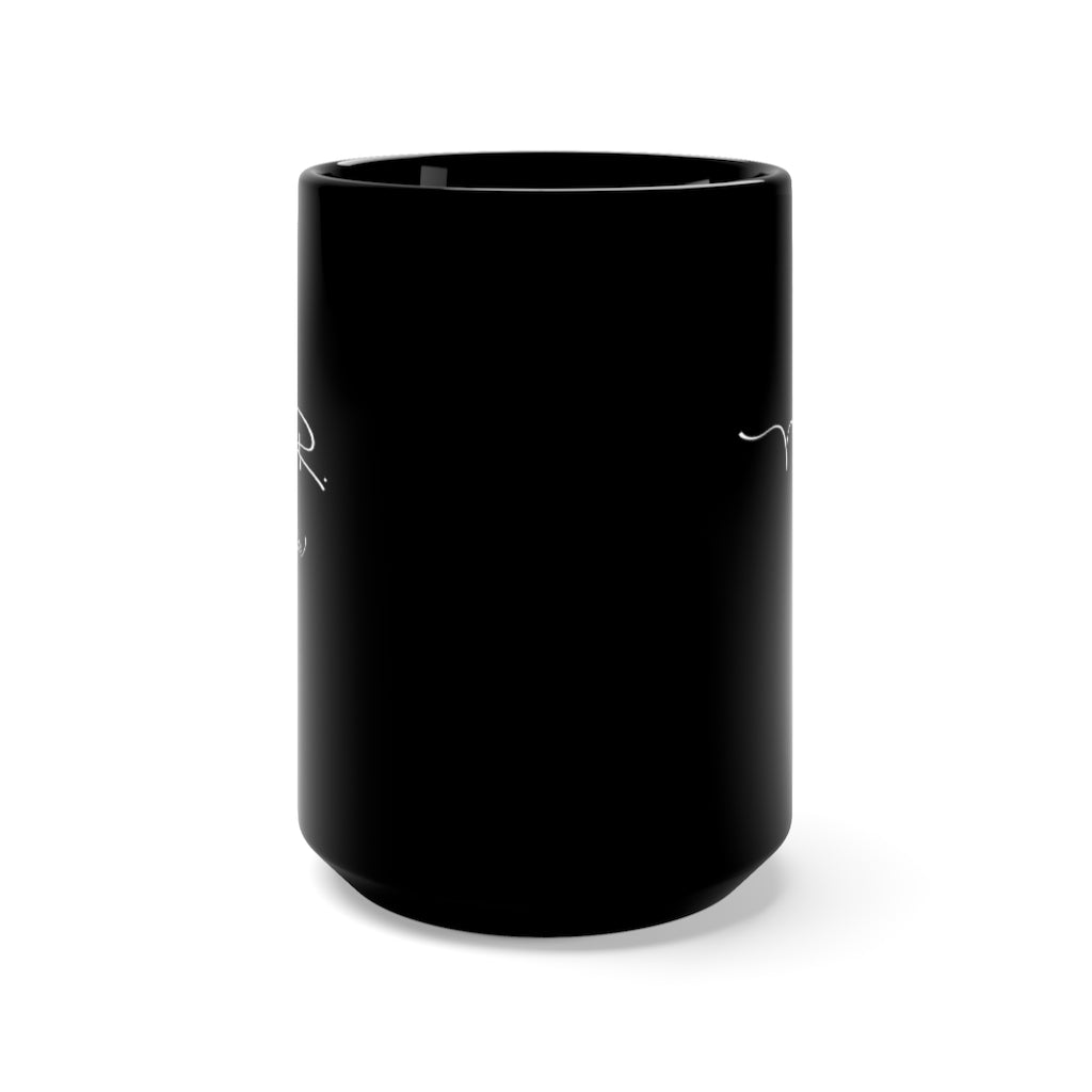 Mr. Established Wedding Date Customizable - Large 15oz Black Mug