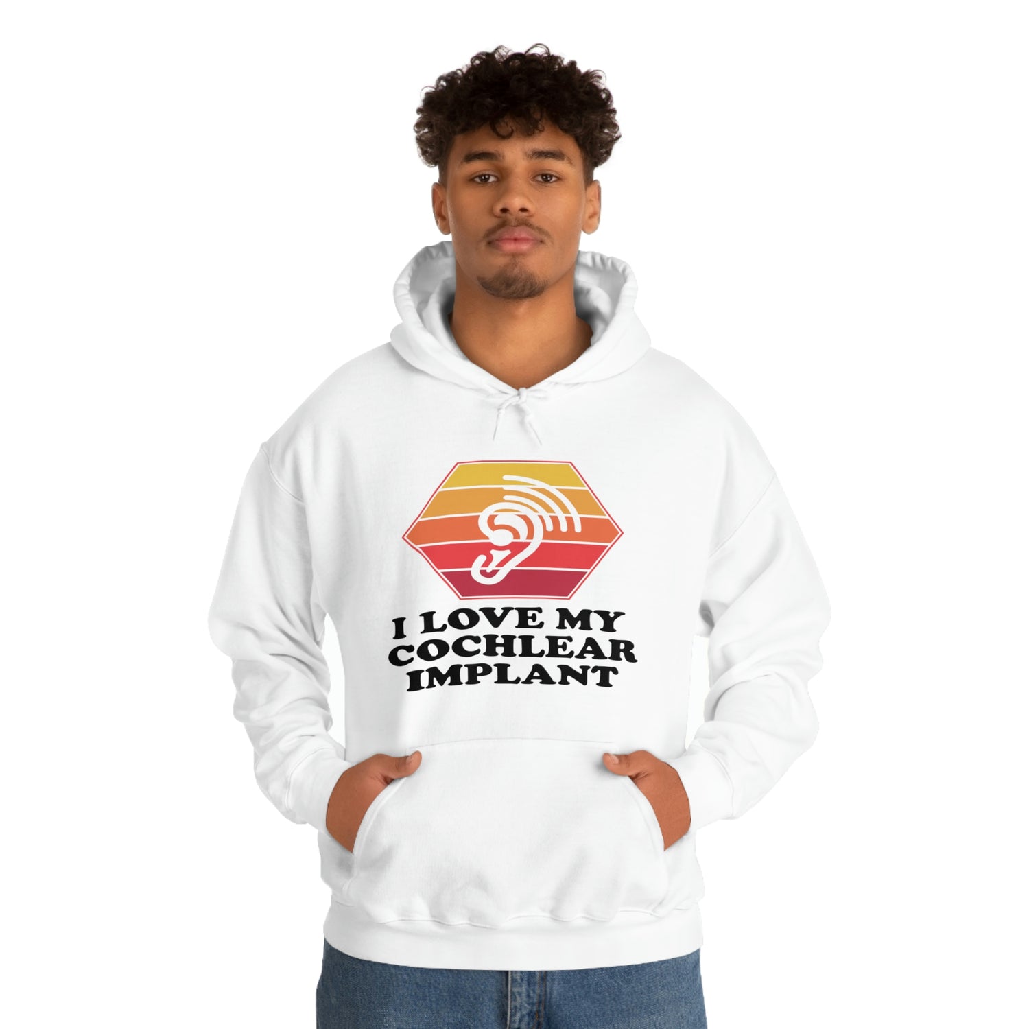 I Love My Cochlear Implant  - Unisex Heavy Blend™ Hooded Sweatshirt
