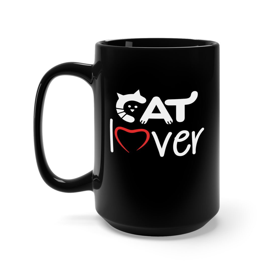 Cat Lover - Large 15oz Black Mug