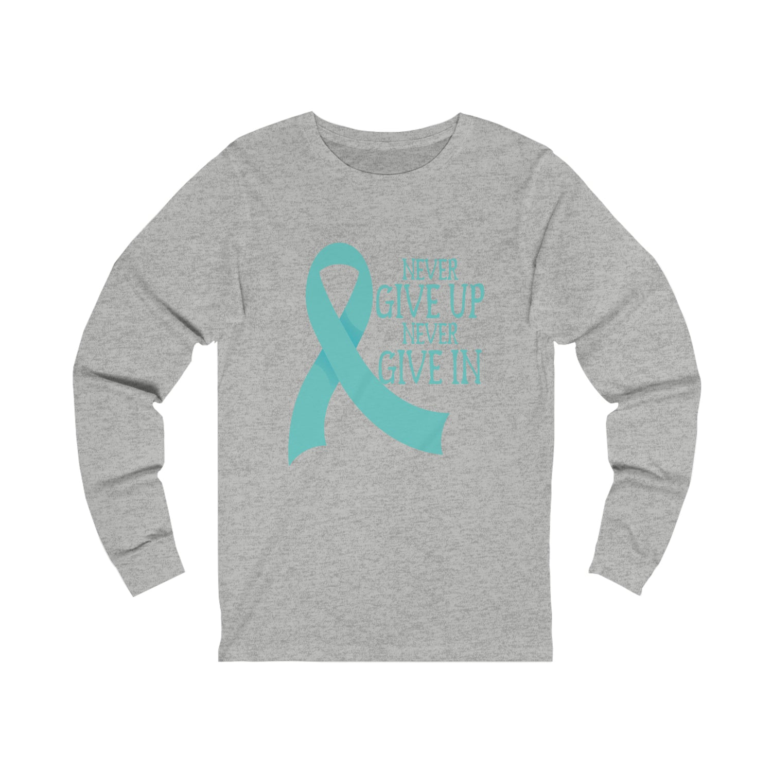 Never Give Up Never Give In - Unisex Jersey Long Sleeve Tee