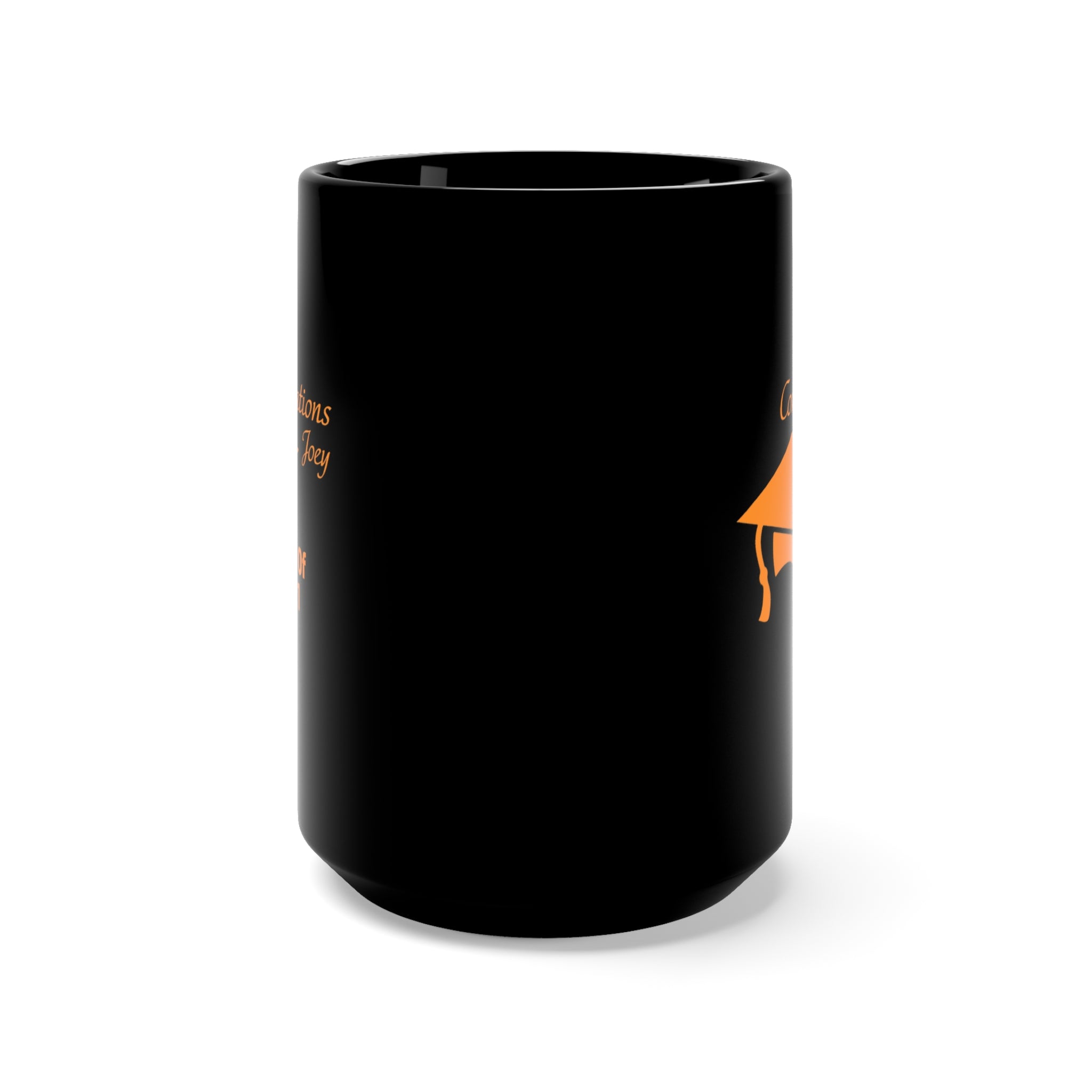 Congratulations With Year & Name Customizable - Large 15oz Black Mug