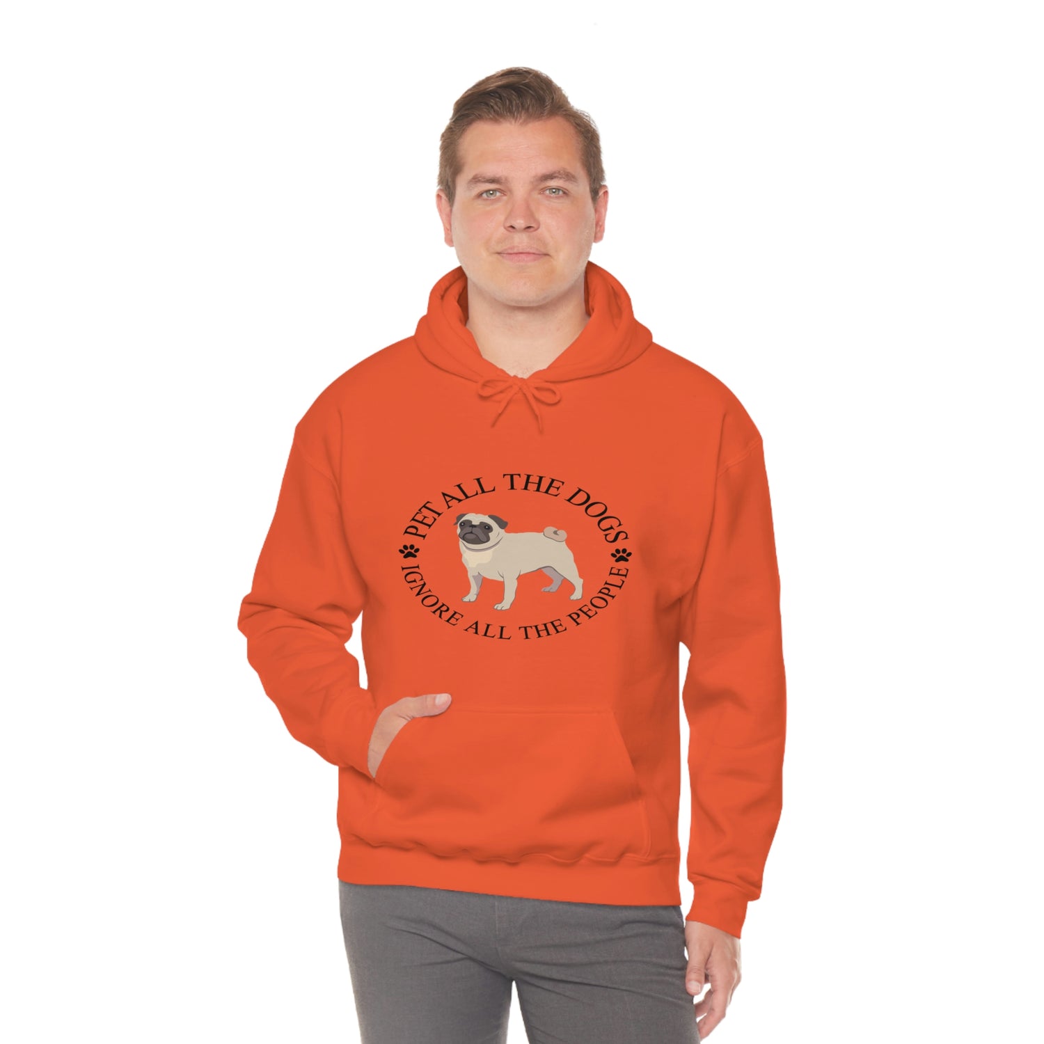 Pet All The Dogs Ignore All The People - Unisex Heavy Blend™ Hooded Sweatshirt