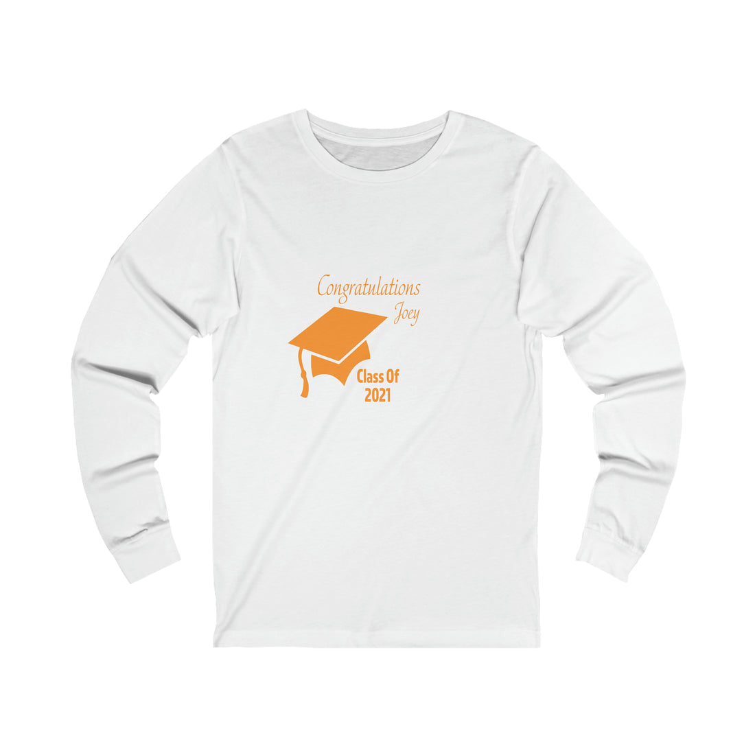 Congratulations With Year &amp; Name Customizable - Unisex Jersey Long Sleeve Tee