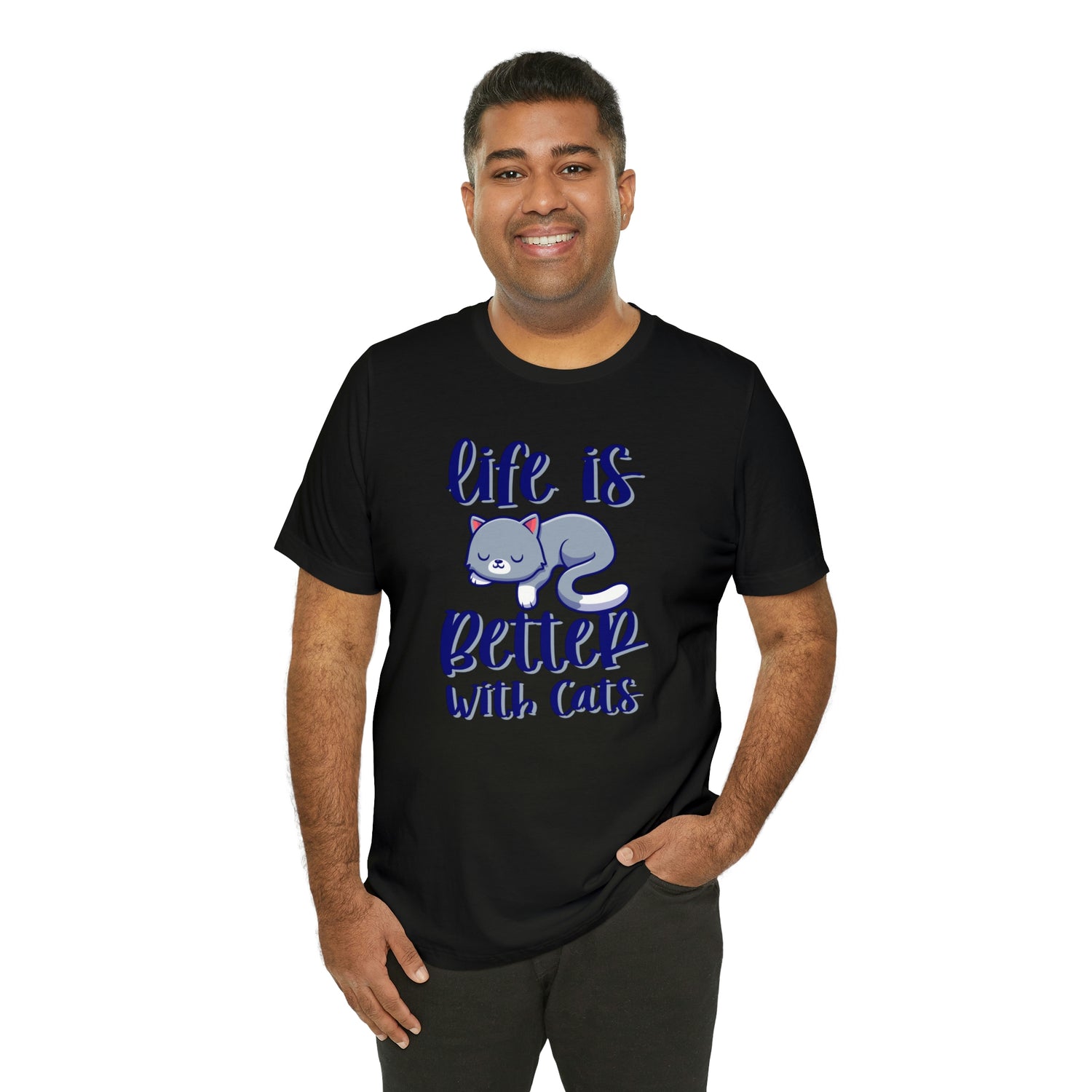 Life Is Better With Cats - Unisex Jersey Short Sleeve Tee